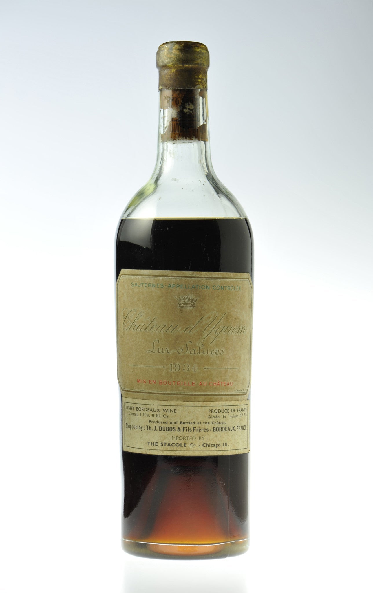 1934 Chateau d'Yquem, Sauternes