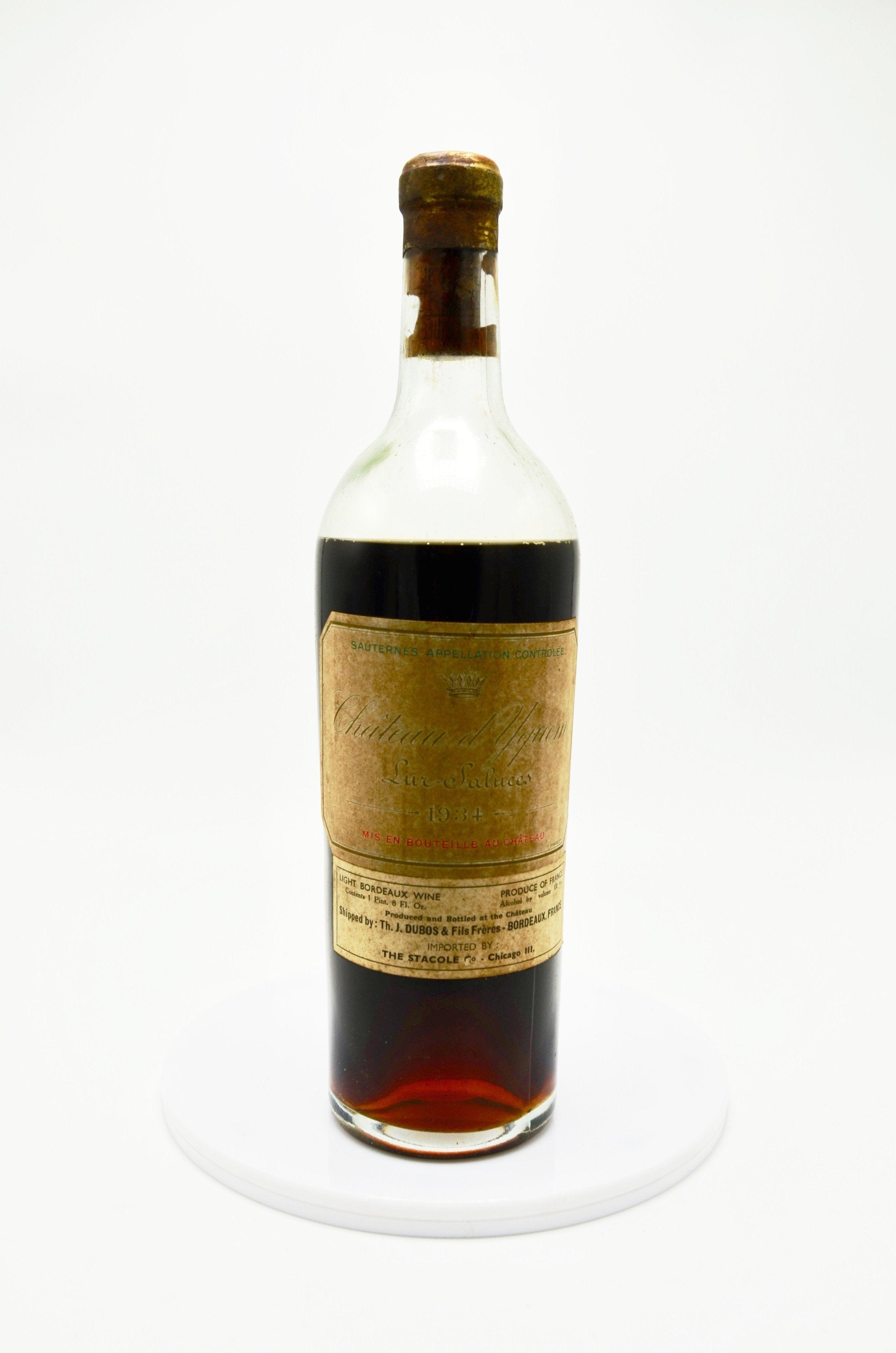 1934 Chateau d'Yquem, Sauternes