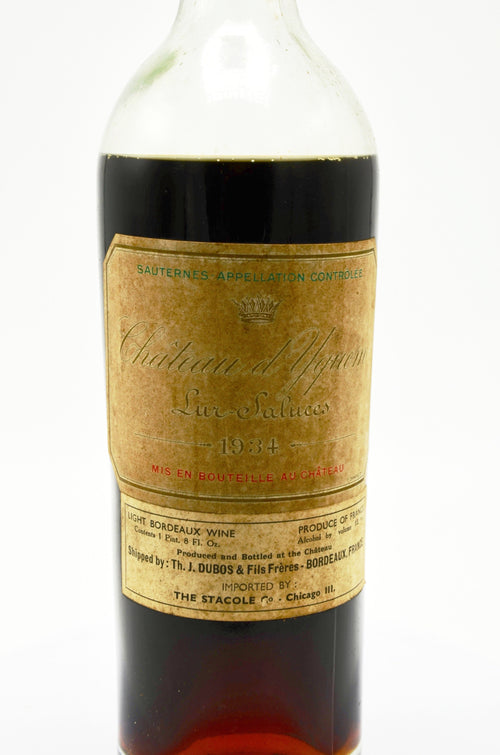 1934 Chateau d'Yquem, Sauternes