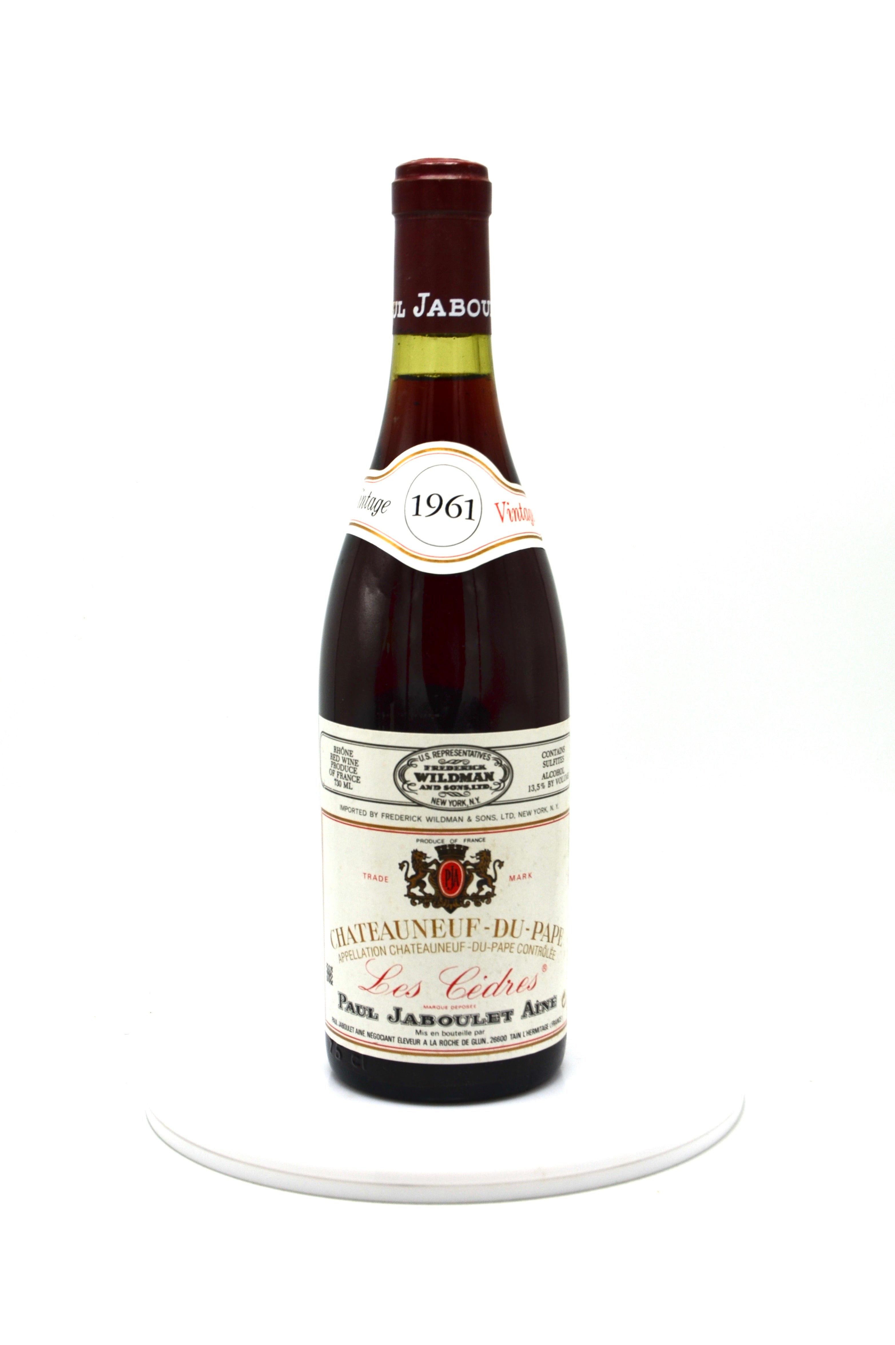 1961 Paul Jaboulet Aine Chateauneuf du Pape, Les Cedres