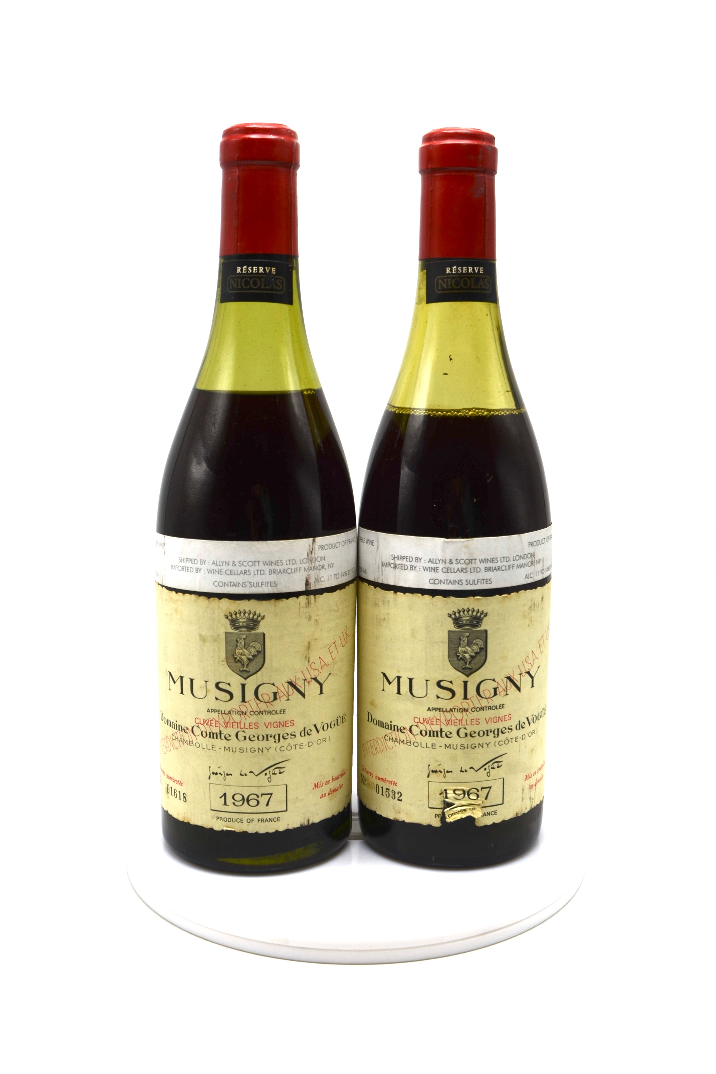 1967 Domaine Comte Georges de Vogue Musigny, Vieille Vignes, Grand Cru