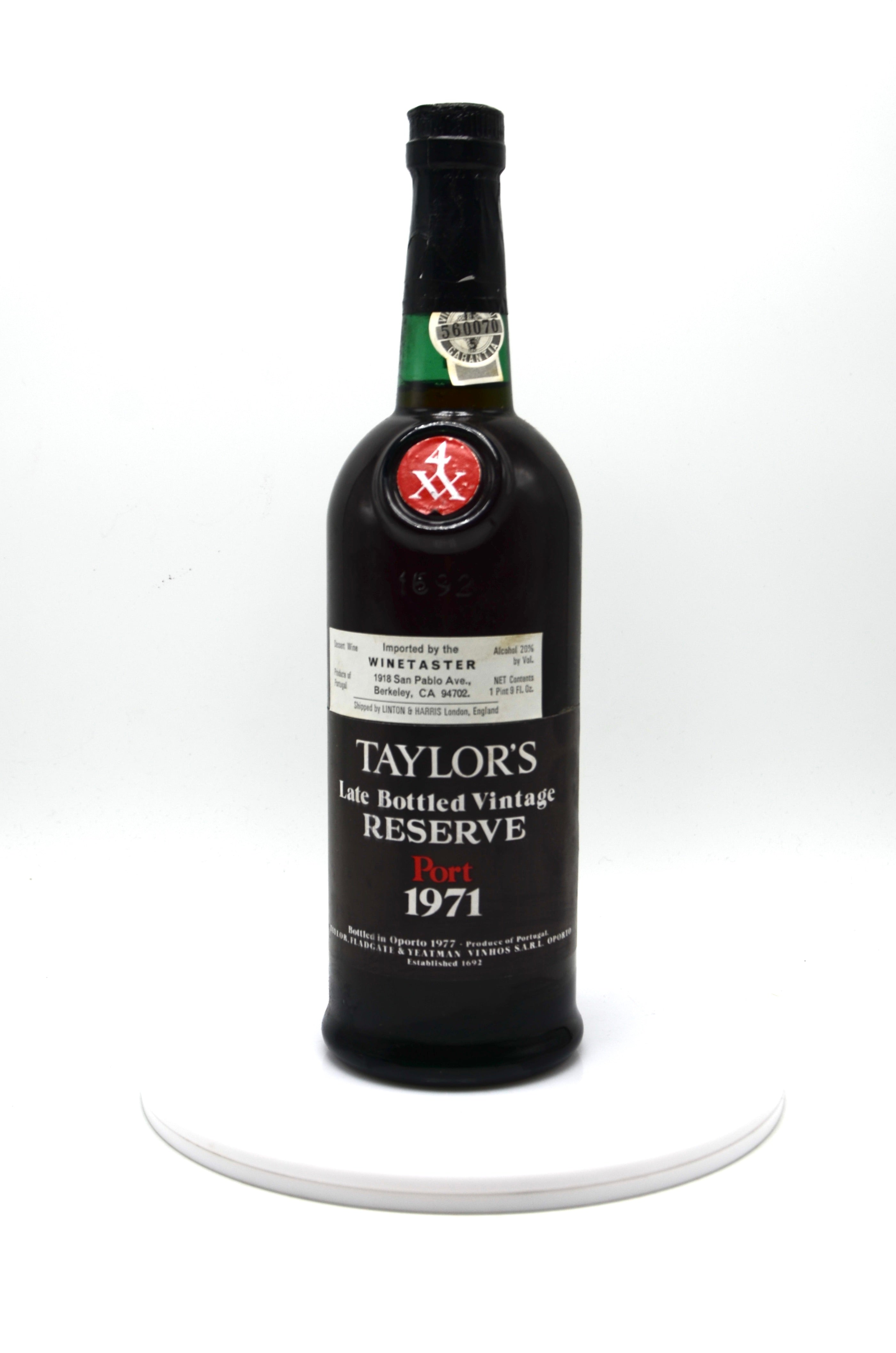 1971 Taylor Fladgate Late Bottled Vintage Port