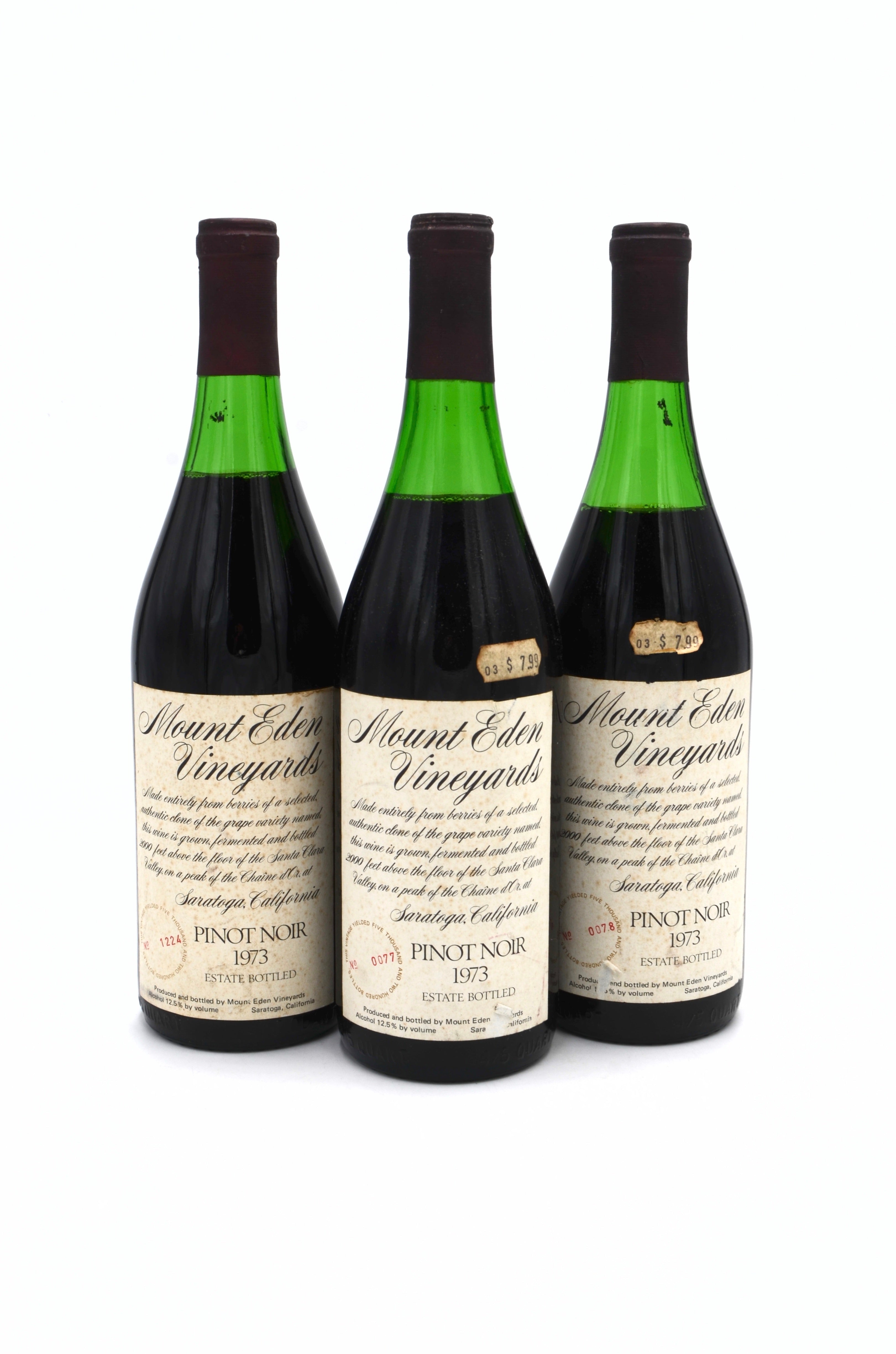 1973 Mount Eden Vineyards Estate Pinot Noir, Santa Cruz Mountains