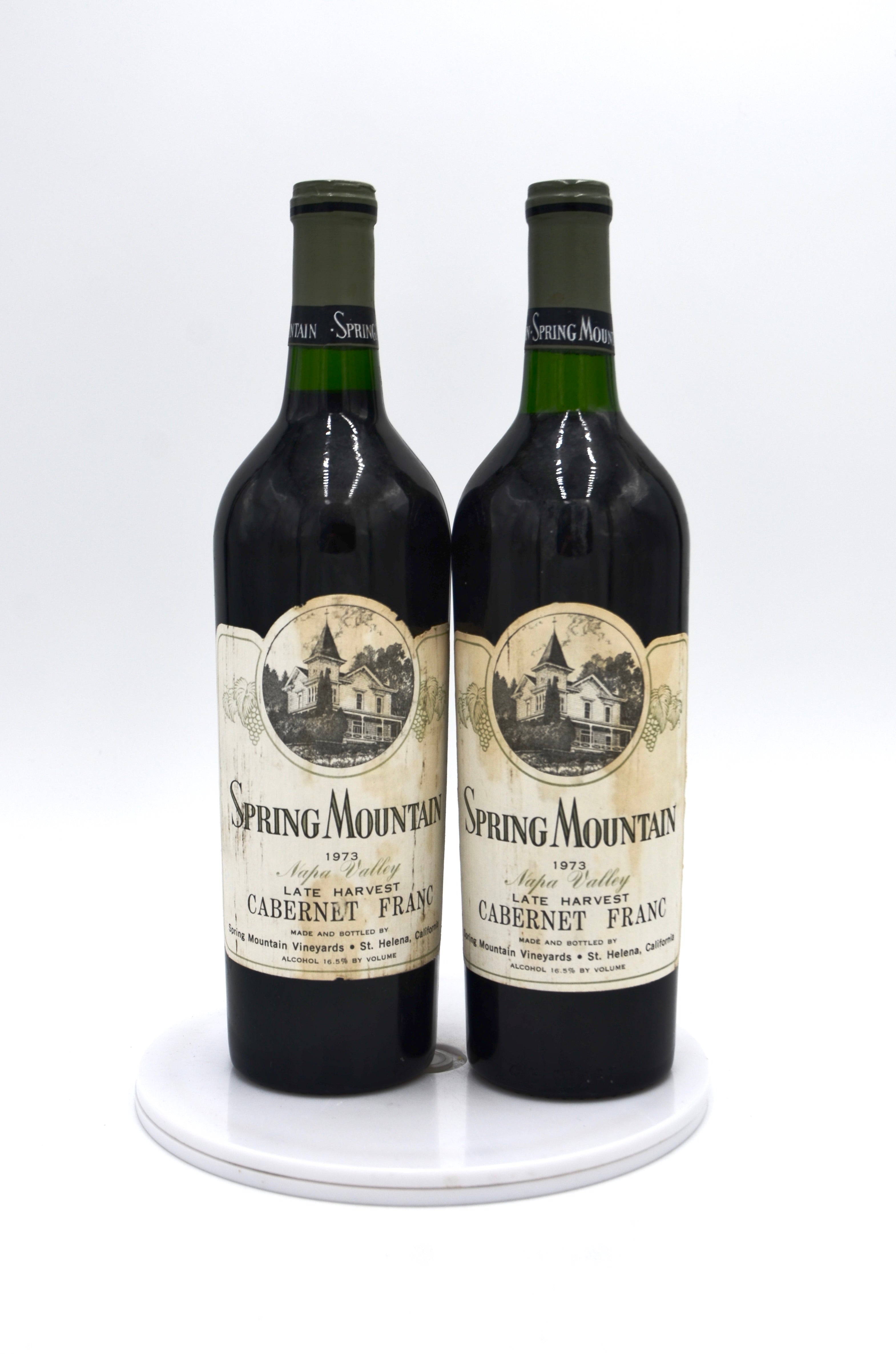 1973 Spring Mountain Vineyard Cabernet Franc, Late Harvest, Napa Valley