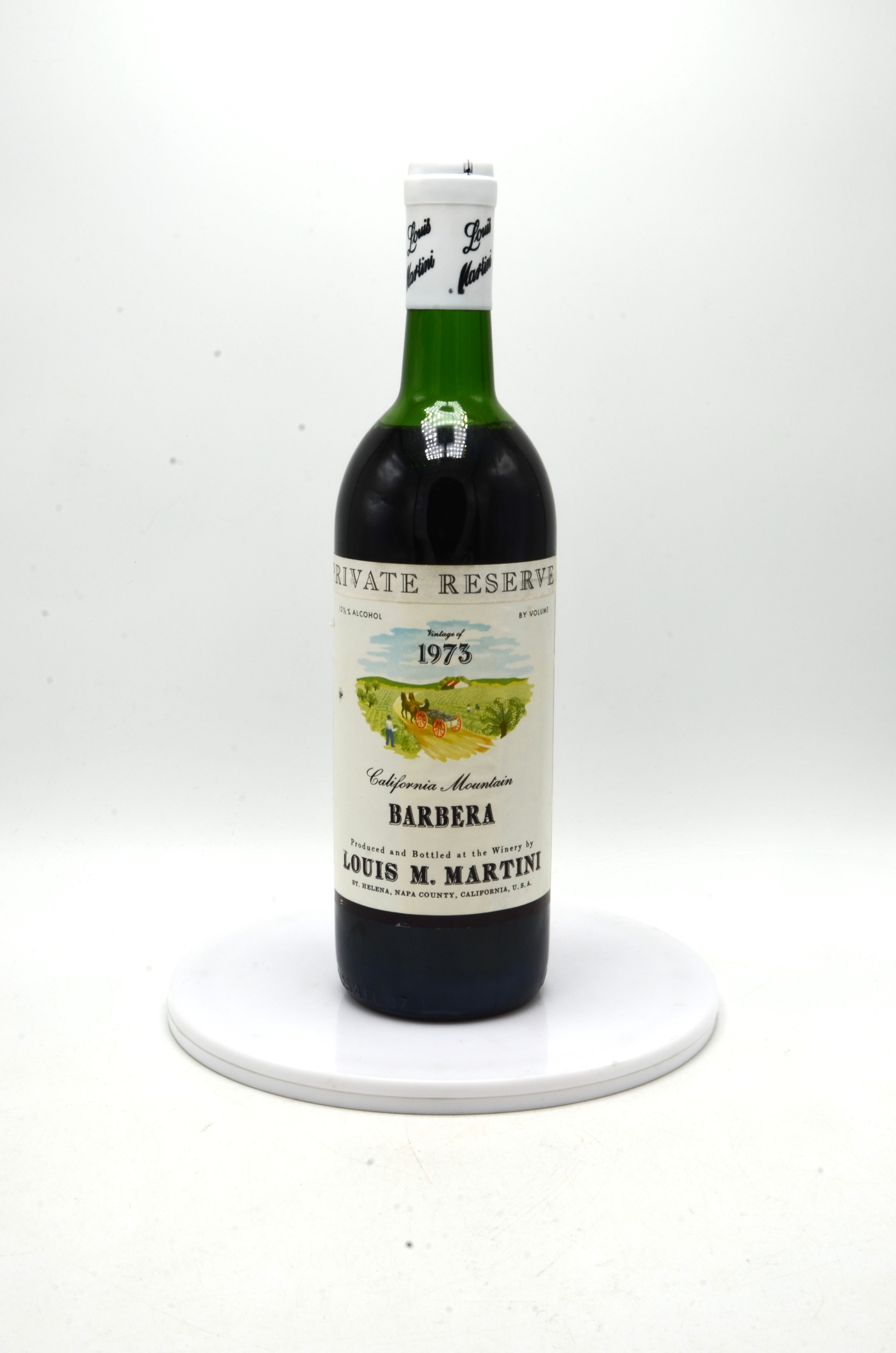 1973 Louis M. Martini Winery Private Reserve Barbera, Napa Valley