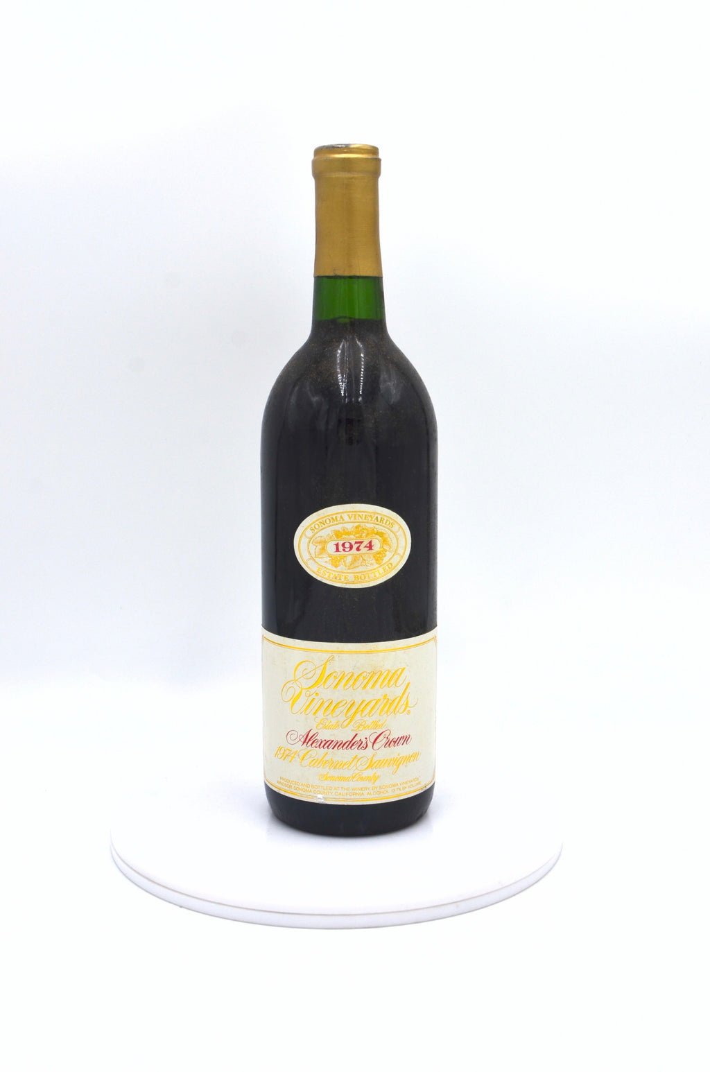 1974 Sonoma Vineyards Estate Cabernet Sauvignon, Alexander's Crown Vineyard, Sonoma County