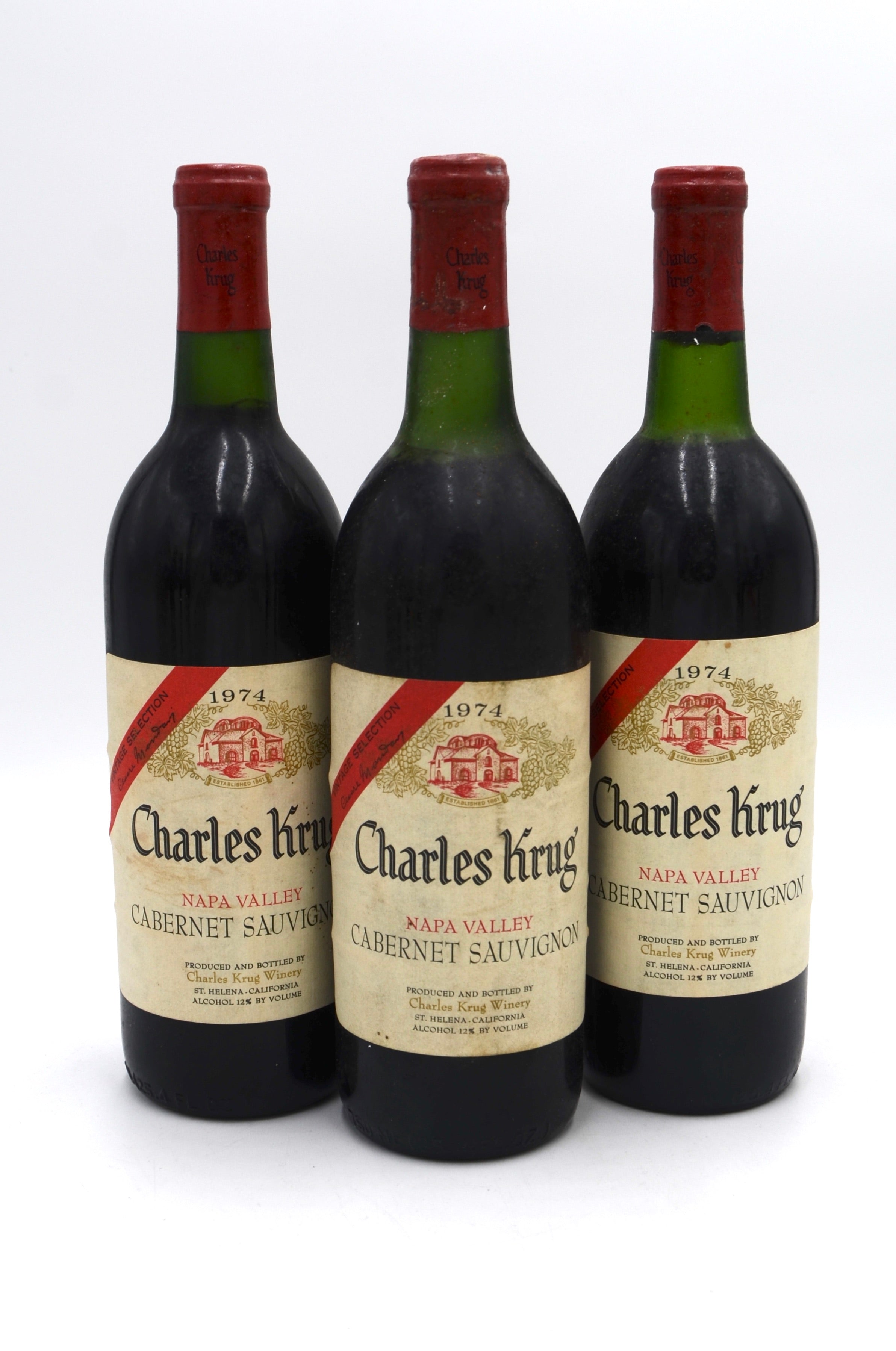 1974 Charles Krug Cabernet Sauvignon, Vintage Selection, Napa Valley
