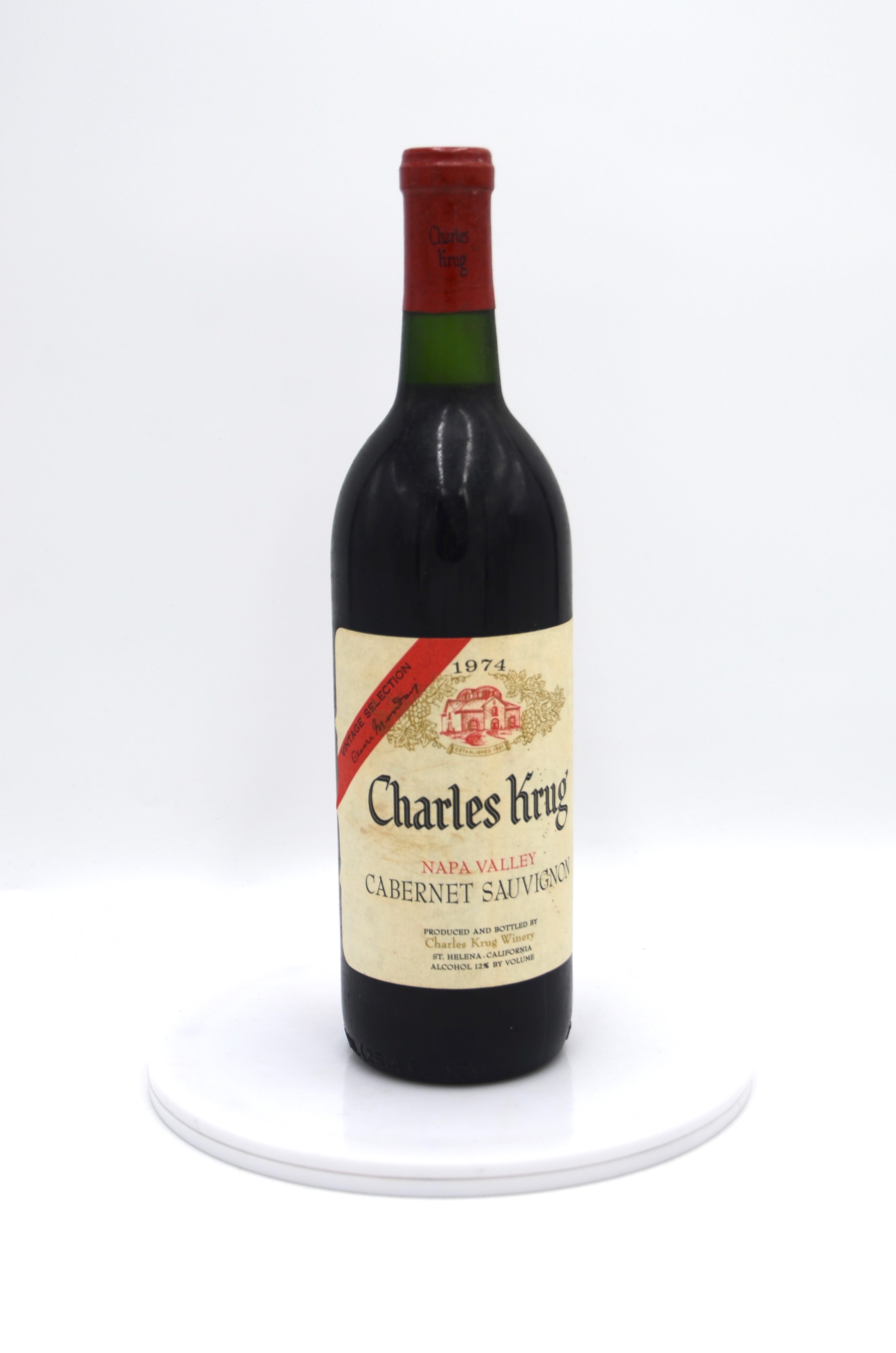 1974 Charles Krug Cabernet Sauvignon, Vintage Selection, Napa Valley