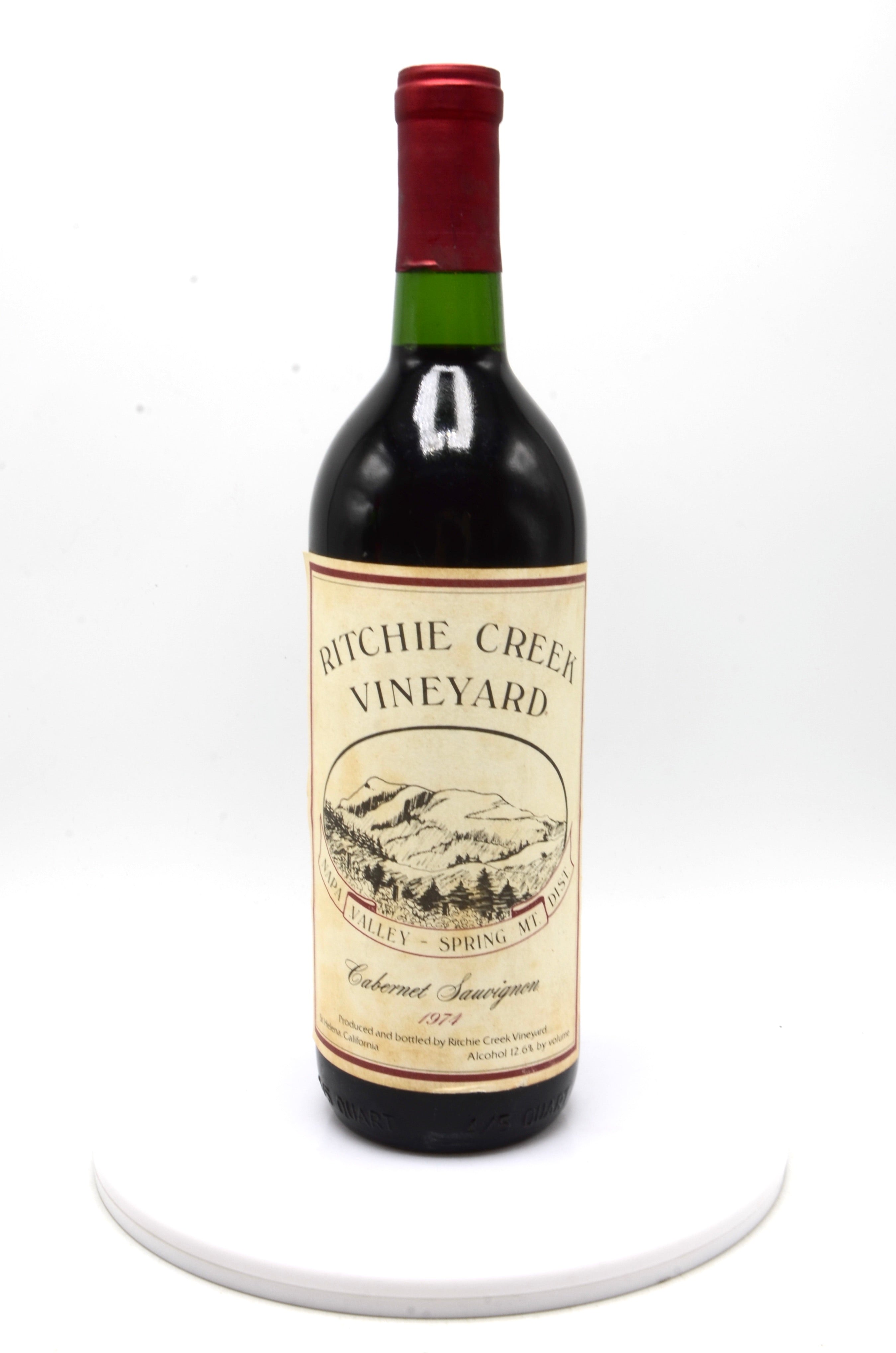 1974 Ritchie Creek Vineyard Cabernet Sauvignon, Spring Mountain District, Napa Valley