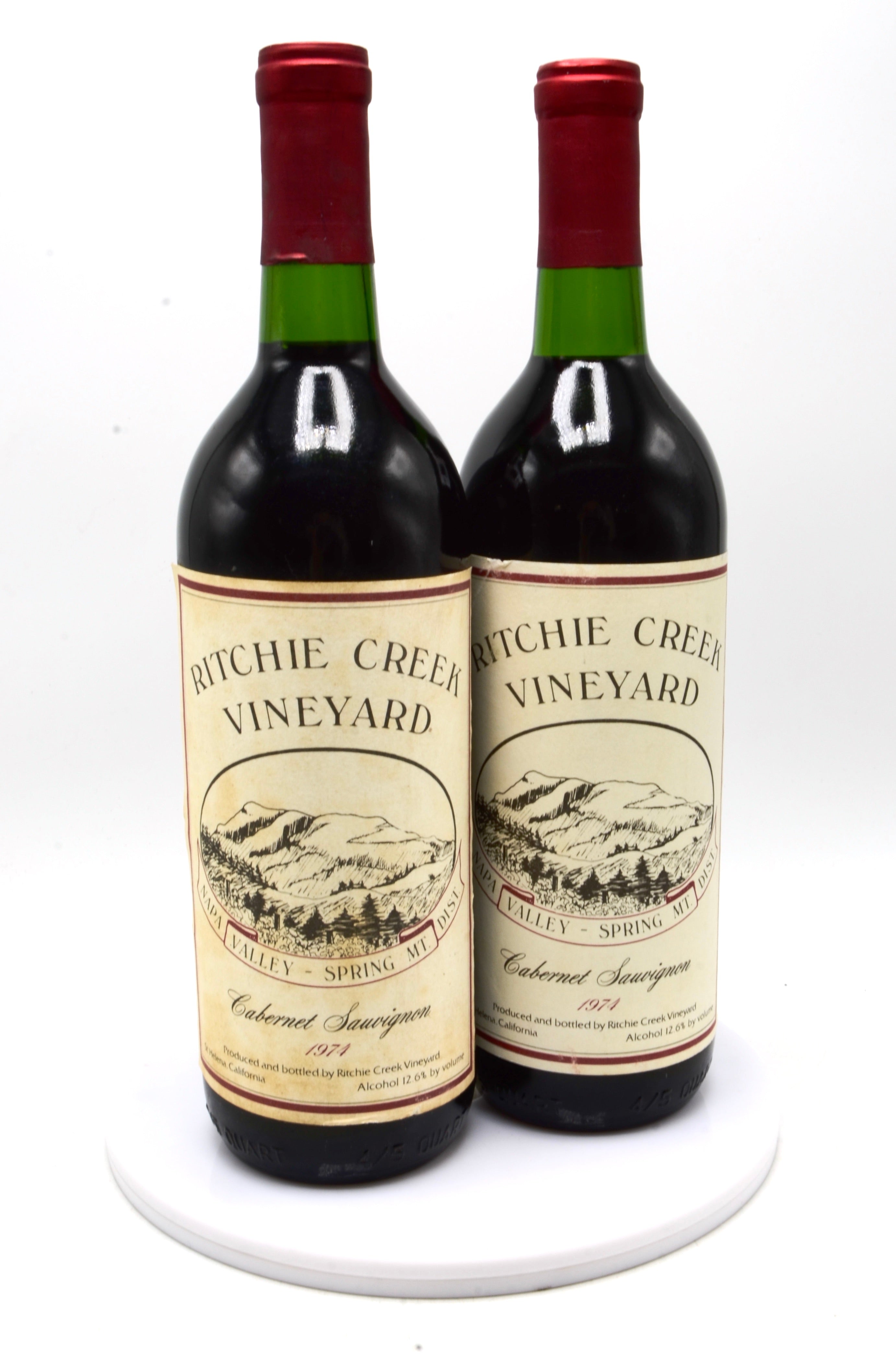 1974 Ritchie Creek Vineyard Cabernet Sauvignon, Spring Mountain District, Napa Valley
