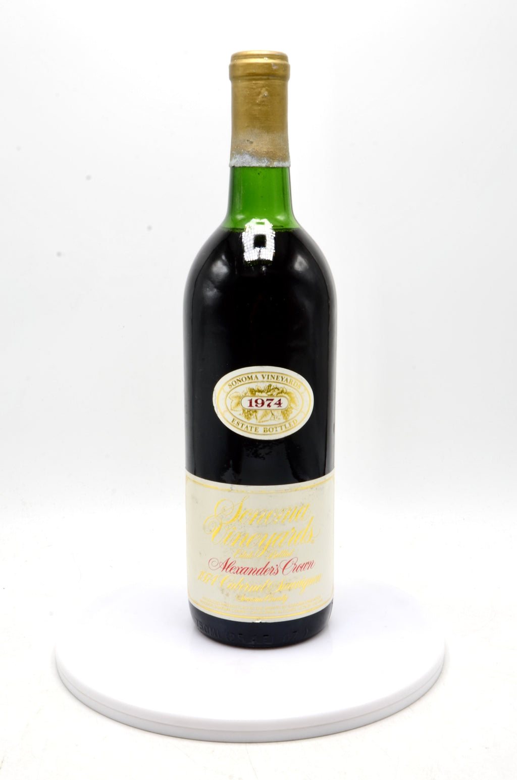 1974 Sonoma Vineyards Estate Cabernet Sauvignon, Alexander's Crown Vineyard, Sonoma County