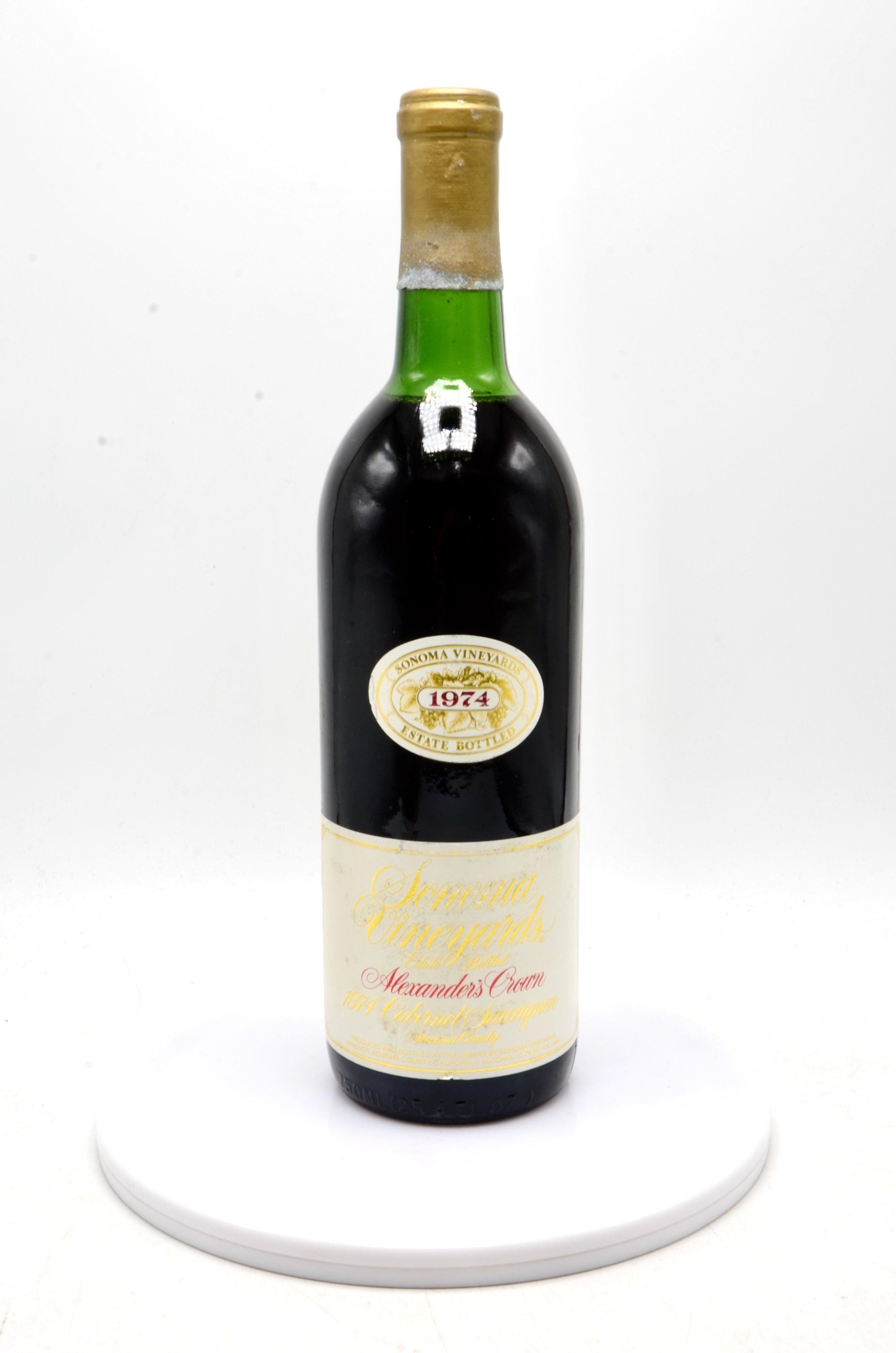 1974 Sonoma Vineyards Estate Cabernet Sauvignon, Alexander's Crown Vineyard, Sonoma County