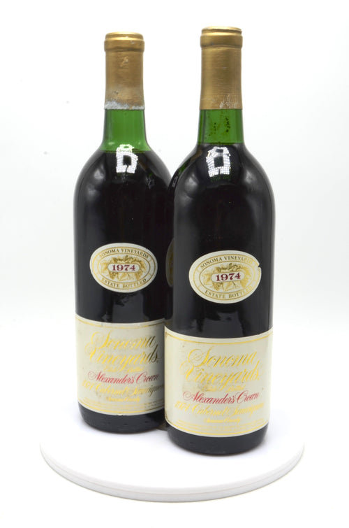 1974 Sonoma Vineyards Estate Cabernet Sauvignon, Alexander's Crown Vineyard, Sonoma County