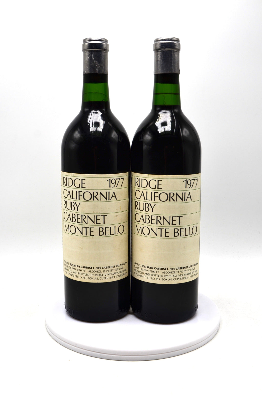1977 Ridge Vineyards California Ruby Cabernet Sauvignon, Monte Bello, Santa Cruz Mountains