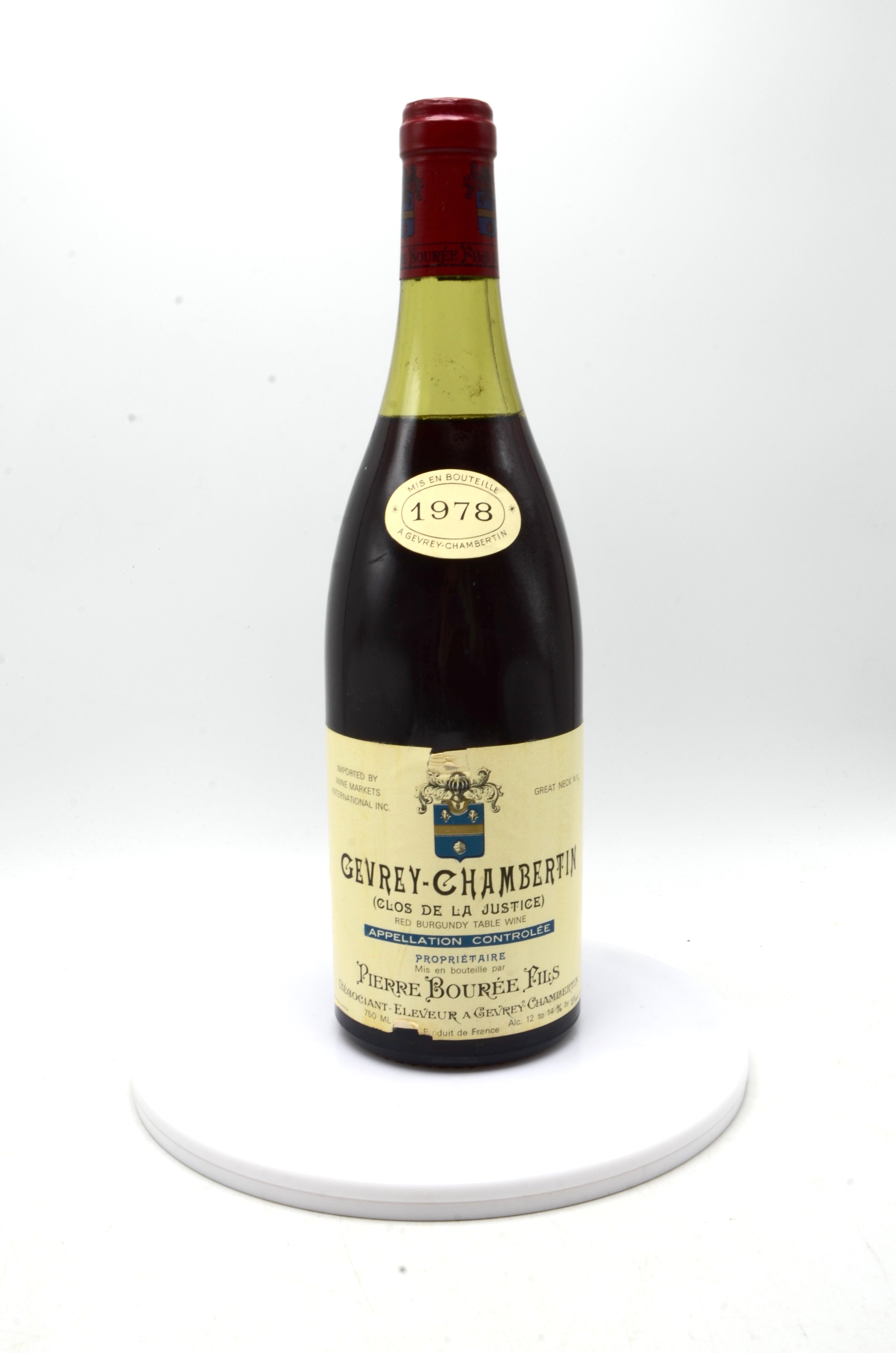 1978 Pierre Bouree Fils Gevrey-Chambertin, Clos de la Justice, Monopole