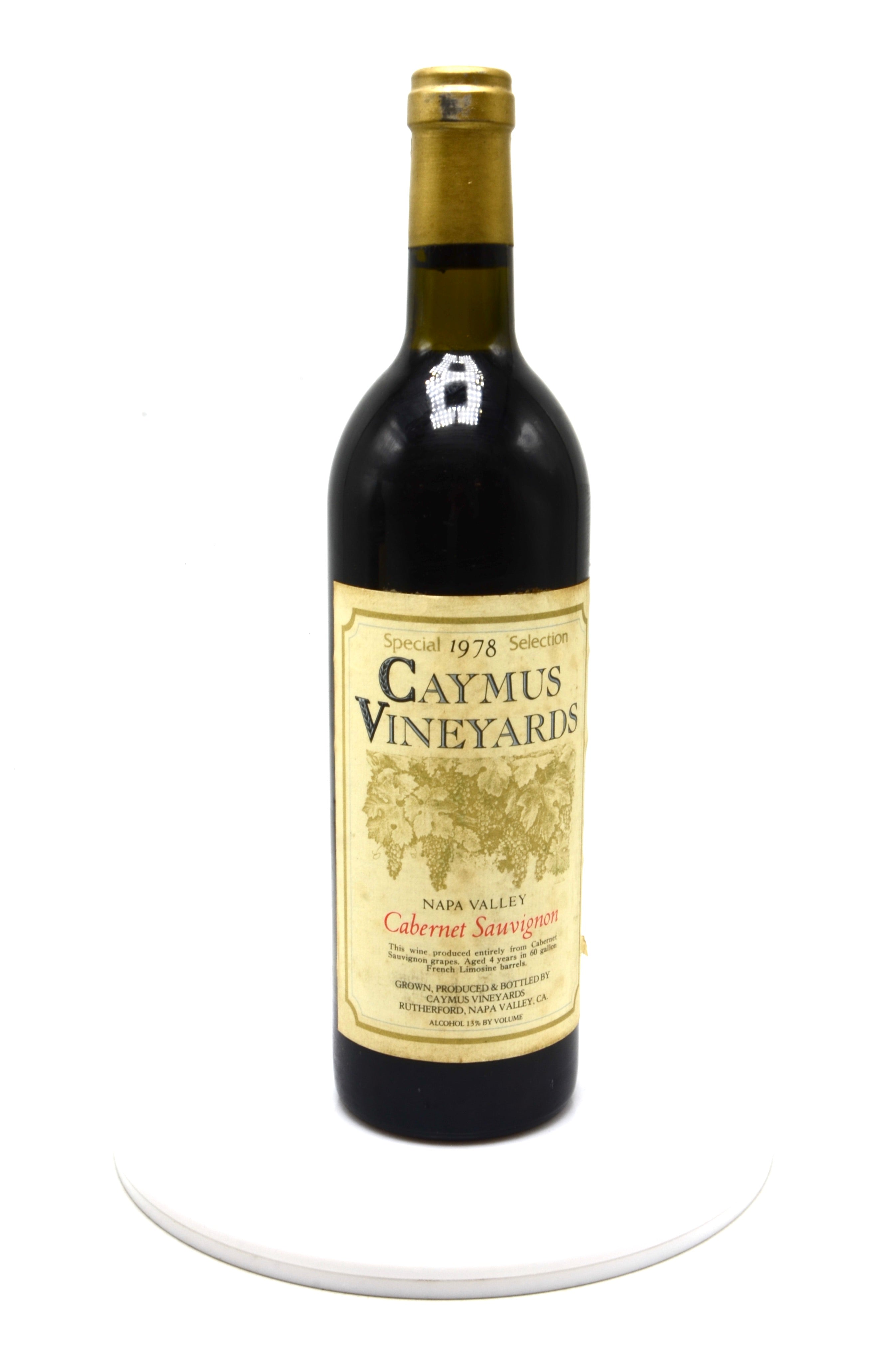 1978 Caymus Cabernet Sauvignon, Special Selection, Rutherford, Napa Valley