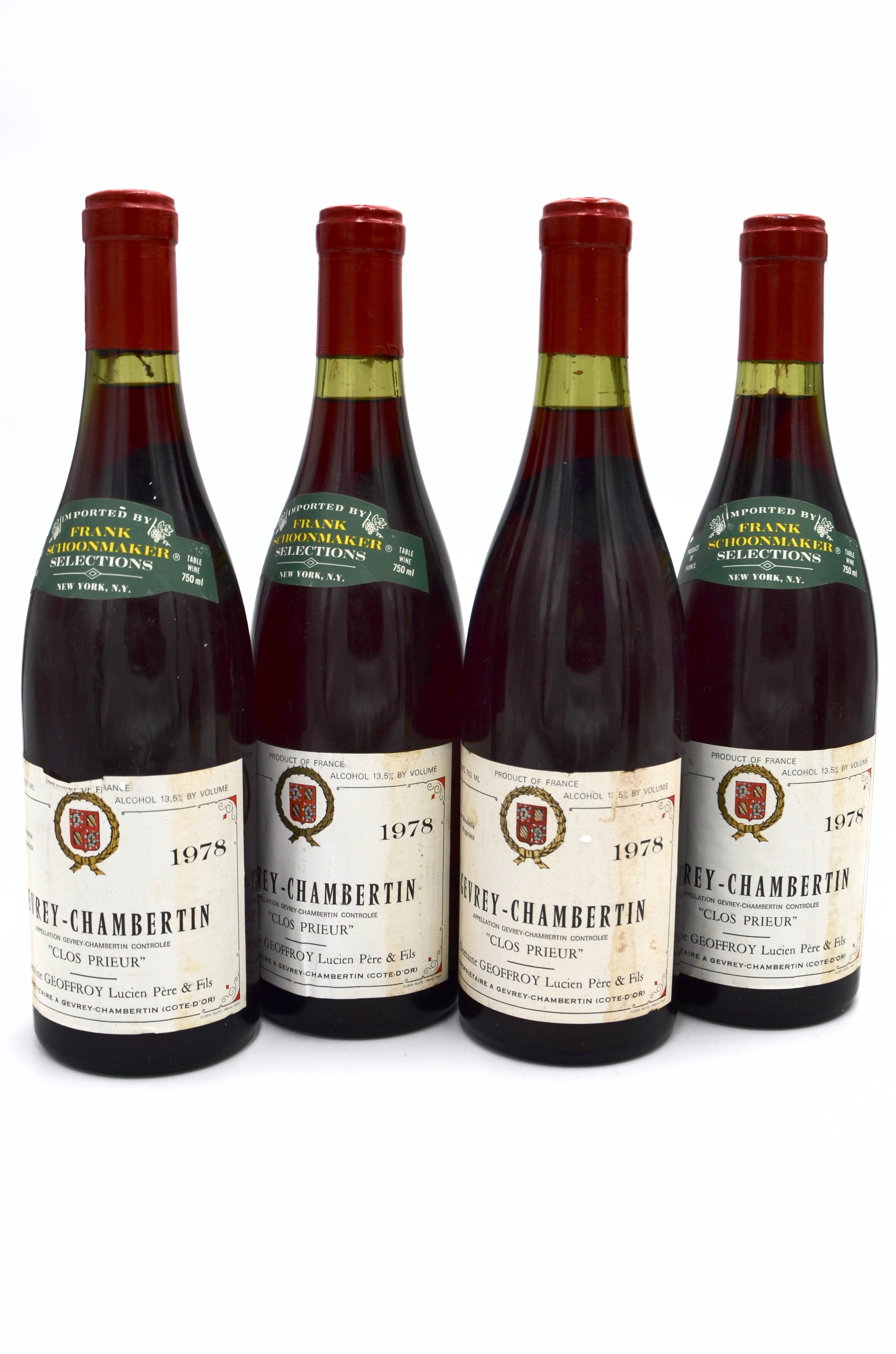 1978 Geoffroy Lucien Pere & Fils Gevrey-Chambertin, Clos Prieur, Premier Cru