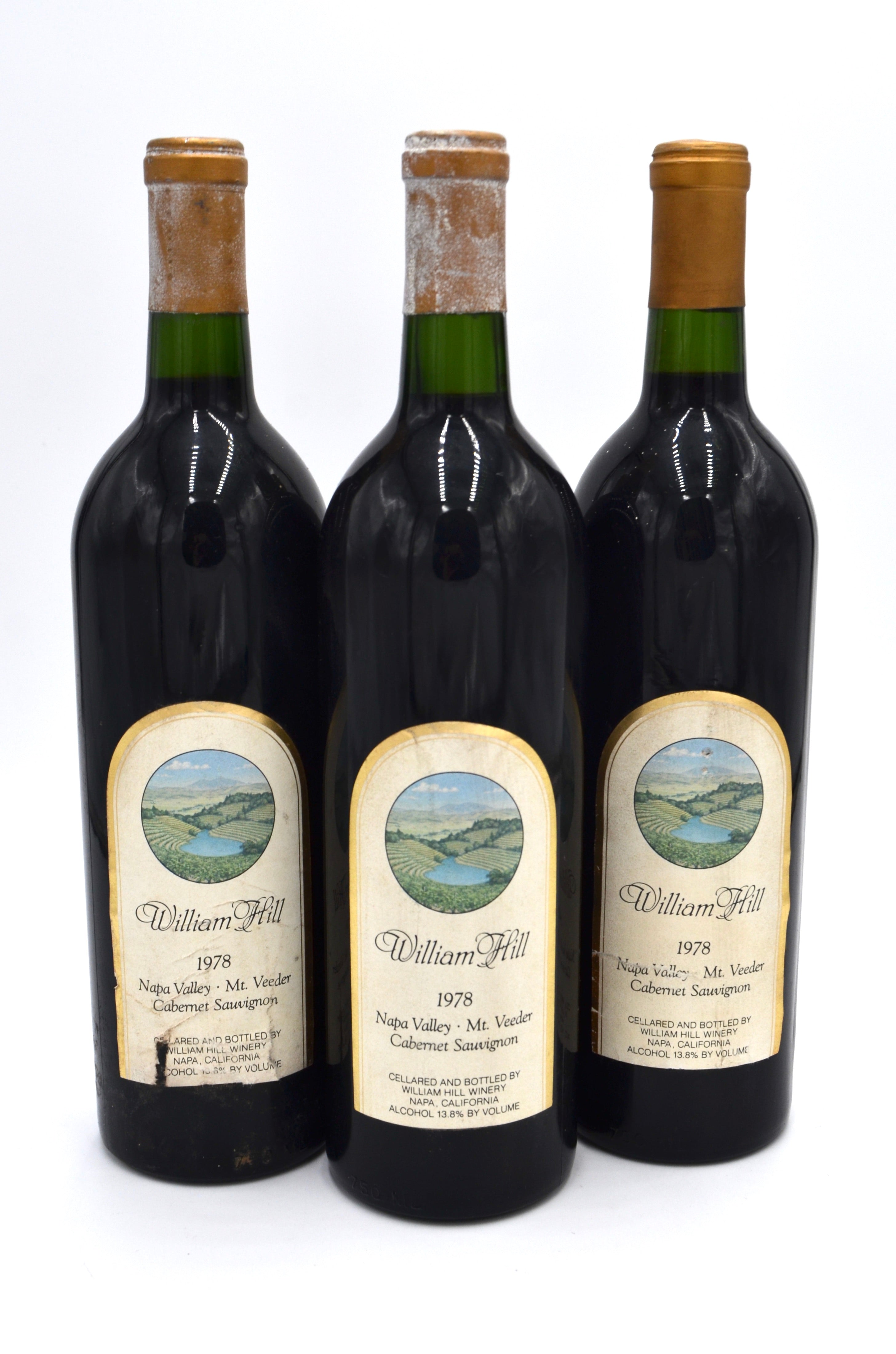 1978 William Hill Cabernet Sauvignon, Mt. Veeder, Napa Valley