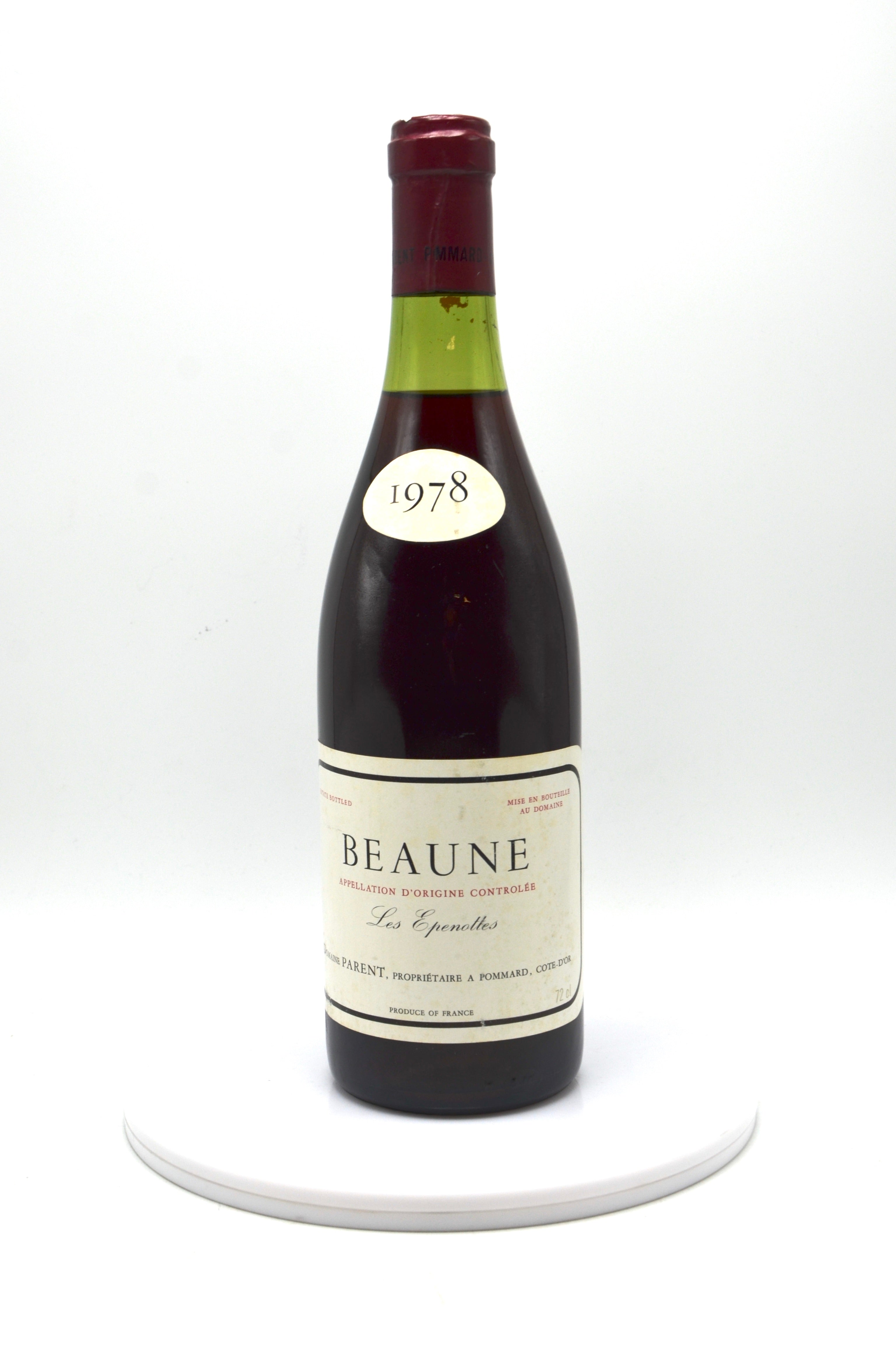 1978 Domaine Parent Beaune Rouge, Les Epenottes, Premier Cru