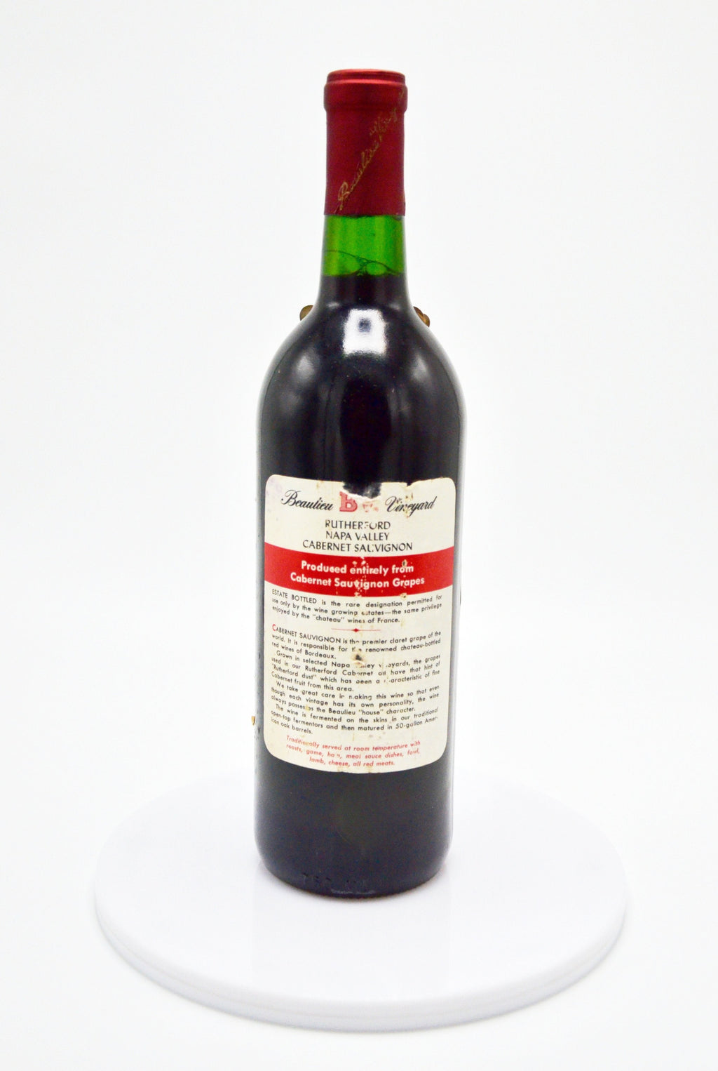 1980 Beaulieu Vineyard Rutherford Cabernet Sauvignon, Napa Valley