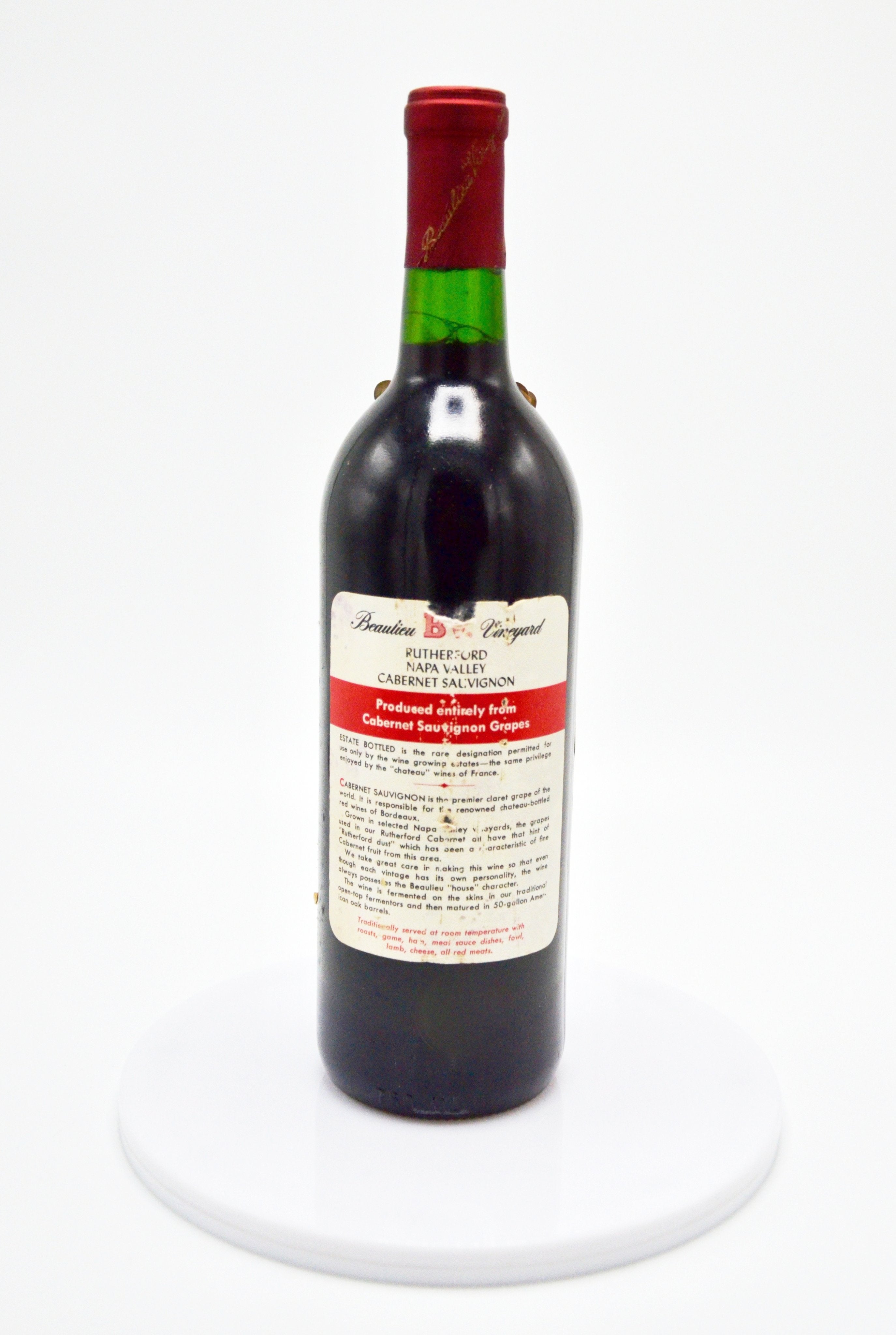 1980 Beaulieu Vineyard Rutherford Cabernet Sauvignon, Napa Valley