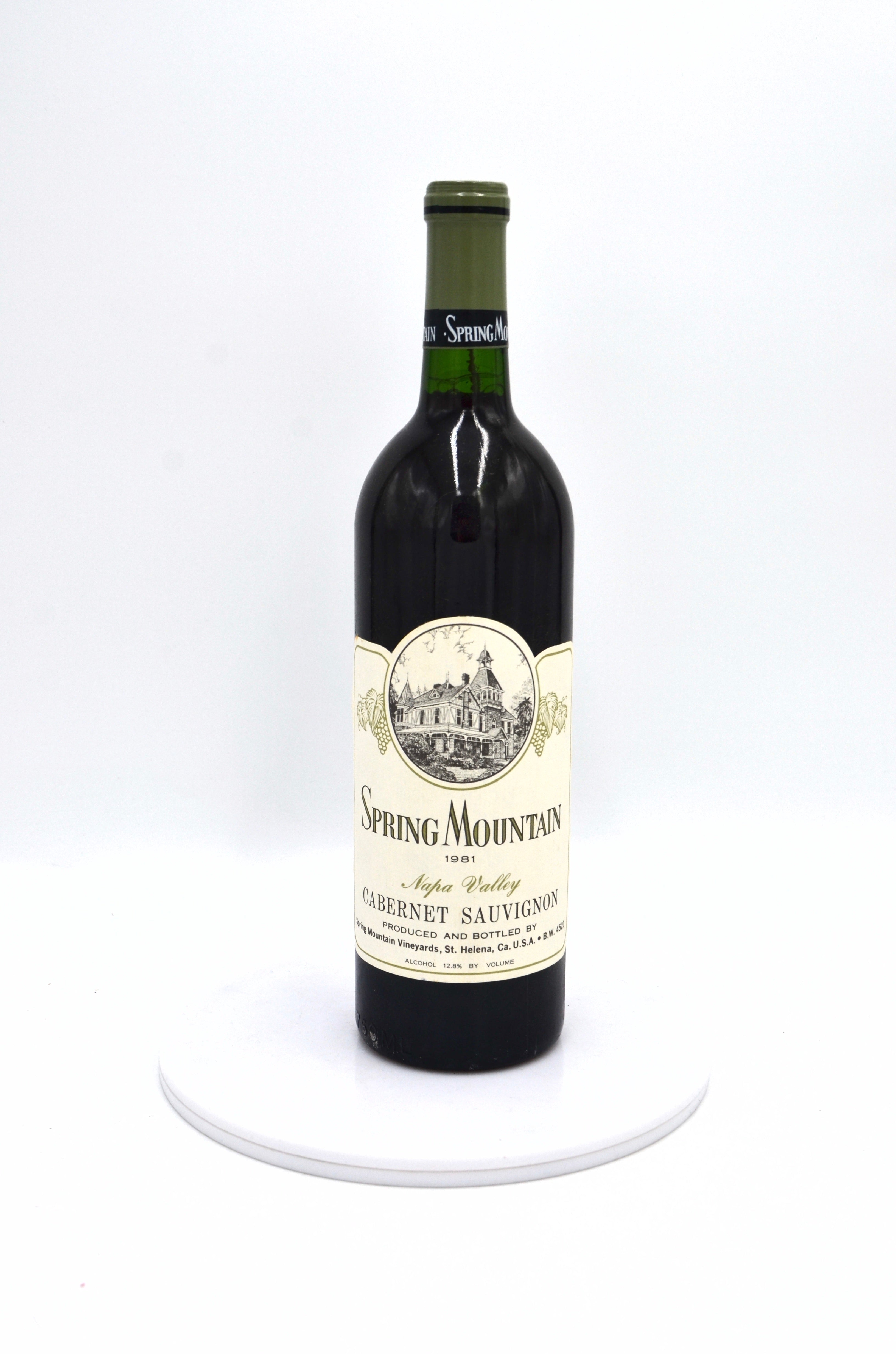1981 Spring Mountain Vineyards Cabernet Sauvignon, Napa Valley