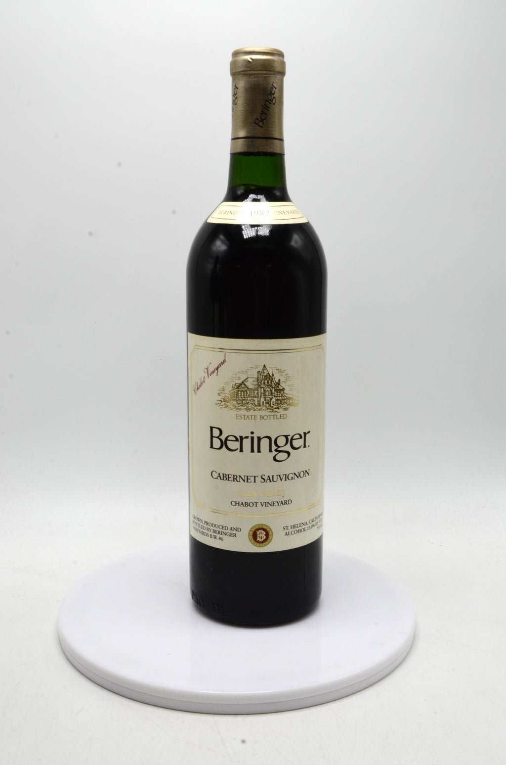 1982 Beringer Cabernet Sauvignon, Chabot Vineyard, St. Helena, Napa Valley