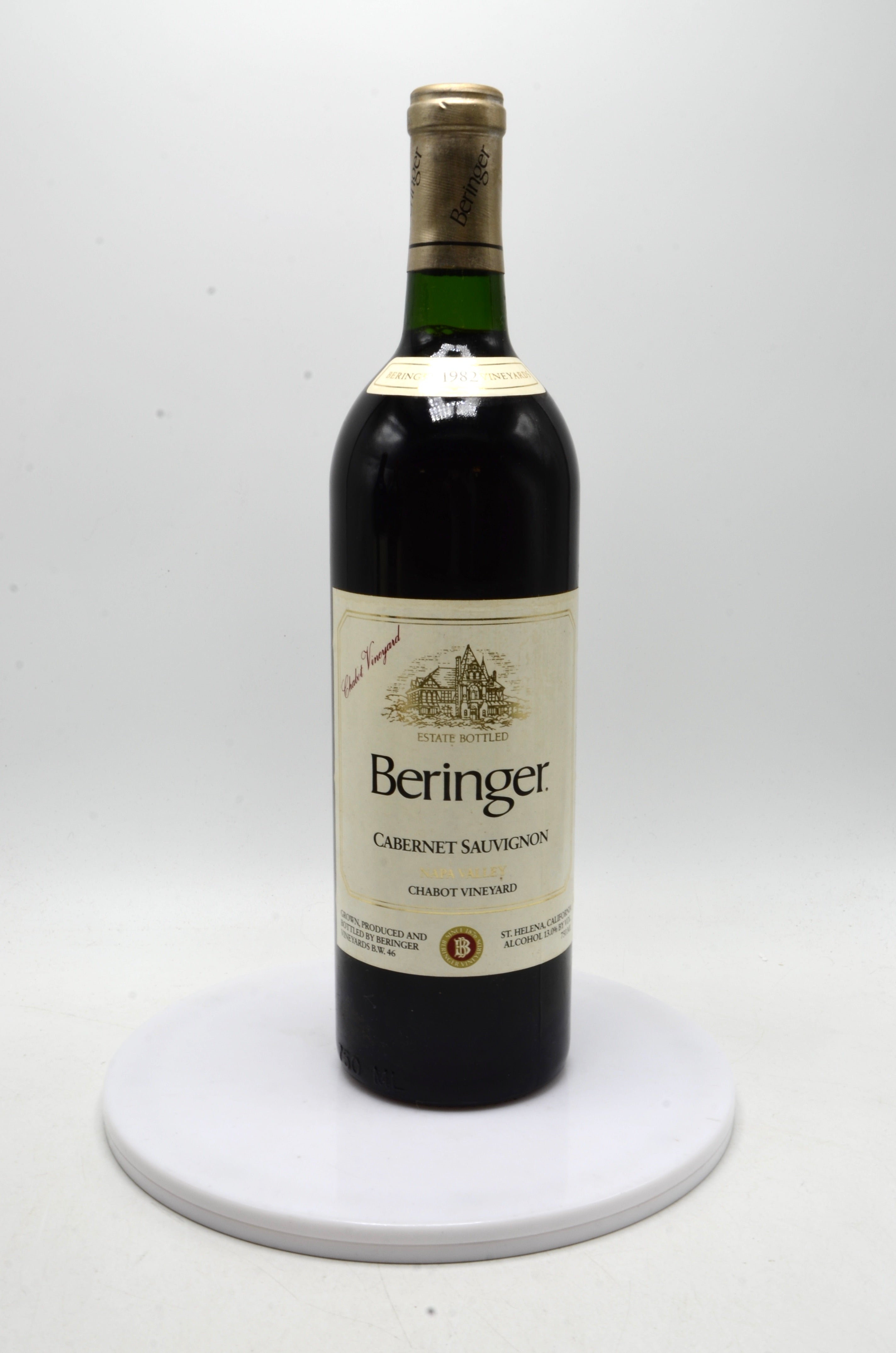 1982 Beringer Cabernet Sauvignon, Chabot Vineyard, St. Helena, Napa Valley