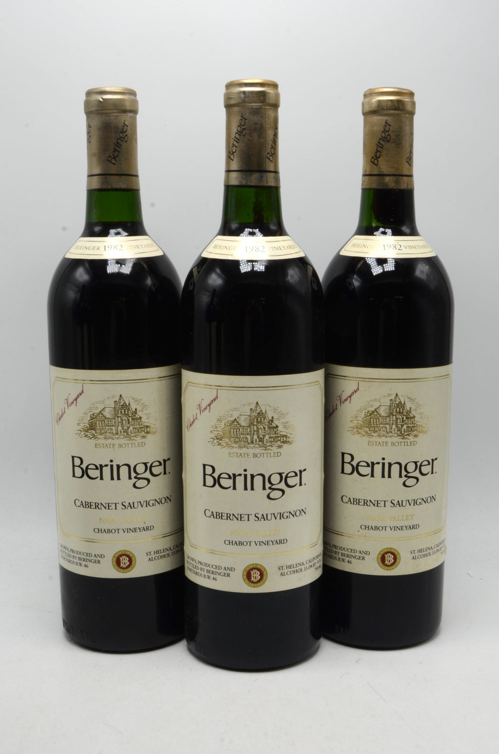1982 Beringer Cabernet Sauvignon, Chabot Vineyard, St. Helena, Napa Valley