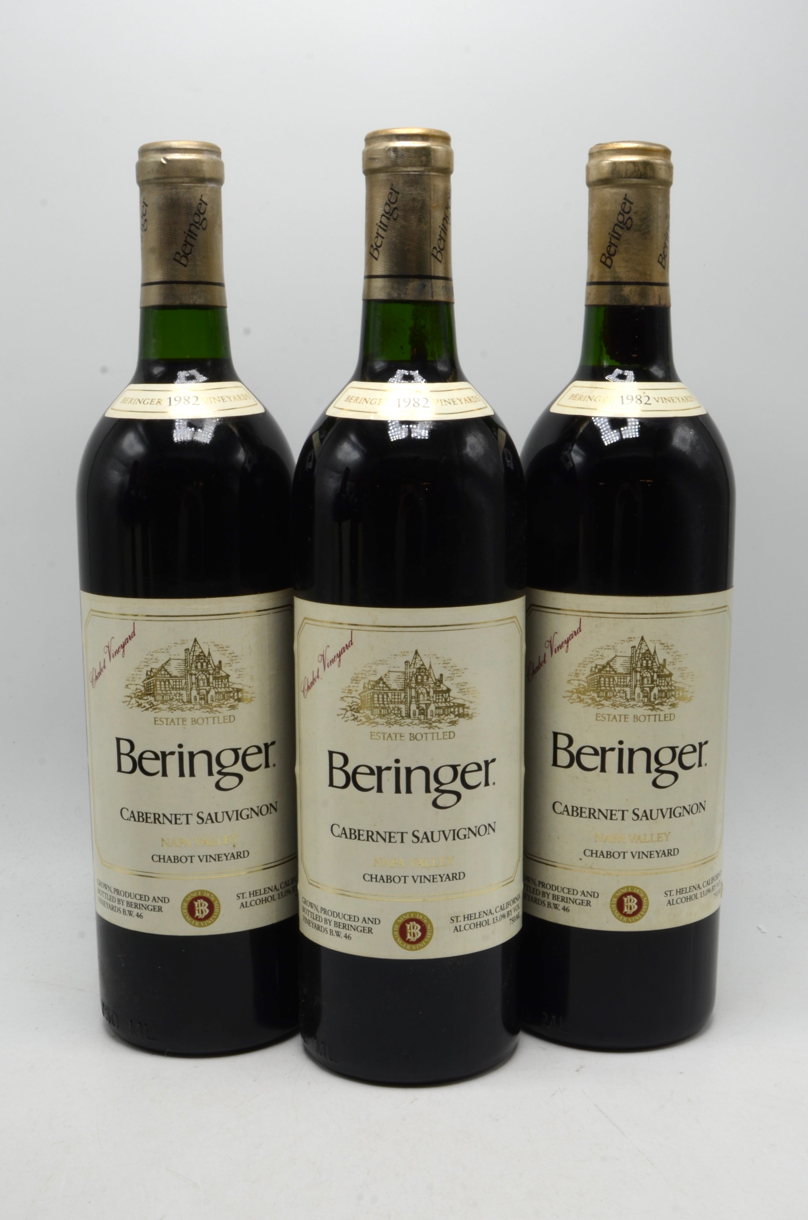 1982 Beringer Cabernet Sauvignon, Chabot Vineyard, St. Helena, Napa Valley