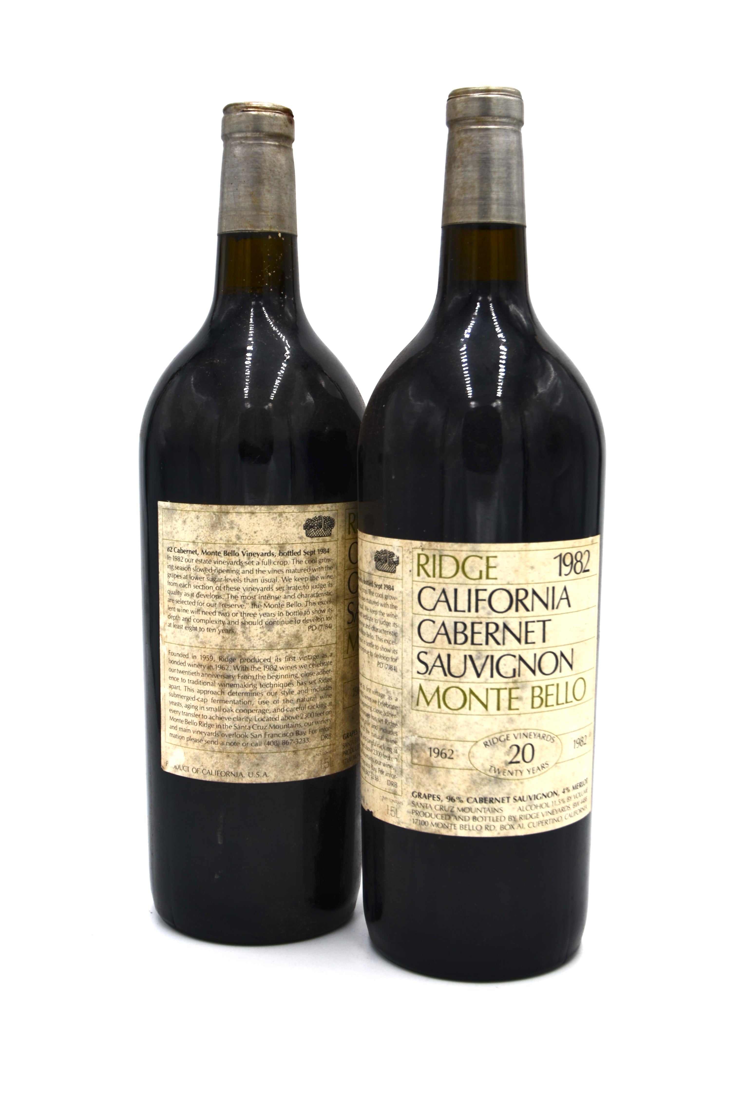 1982 Ridge Vineyards Cabernet Sauvignon, Monte Bello, Santa Cruz Mountains (magnum)
