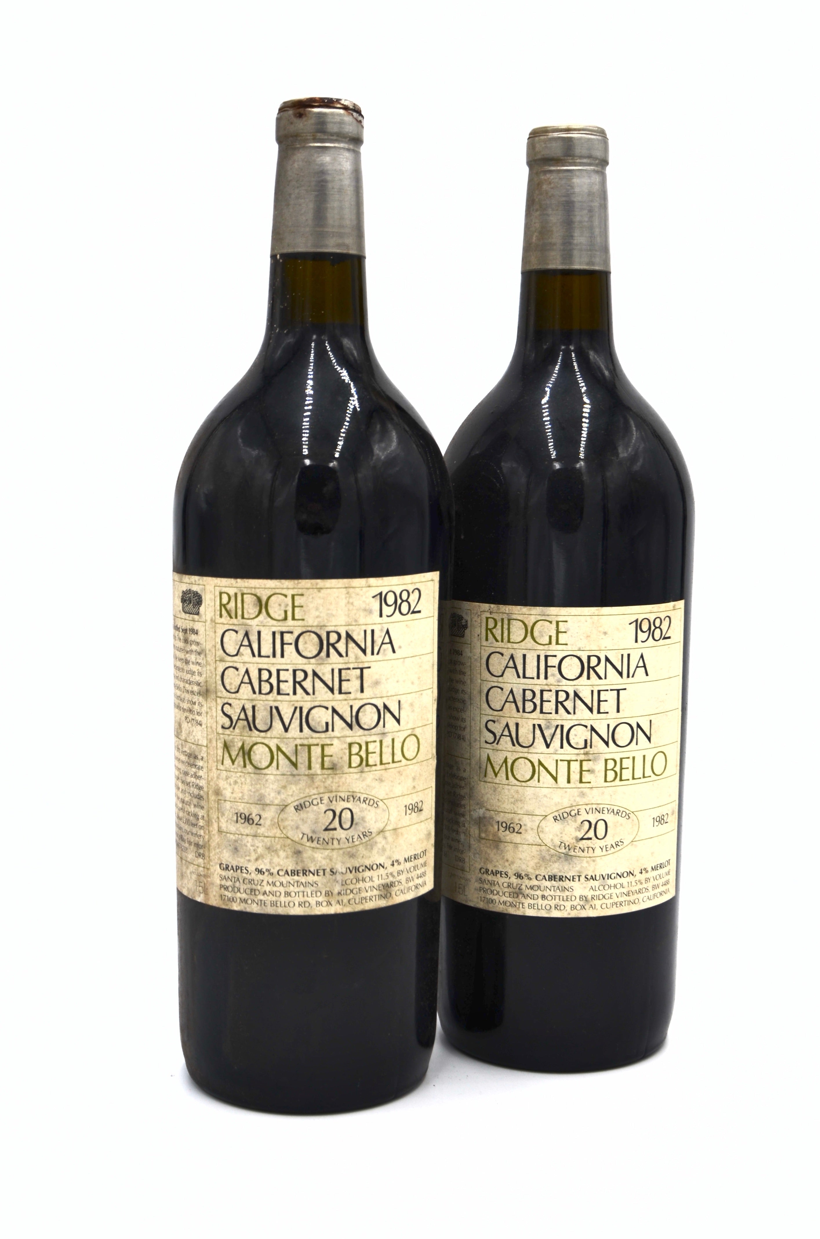 1982 Ridge Vineyards Cabernet Sauvignon, Monte Bello, Santa Cruz Mountains (magnum)