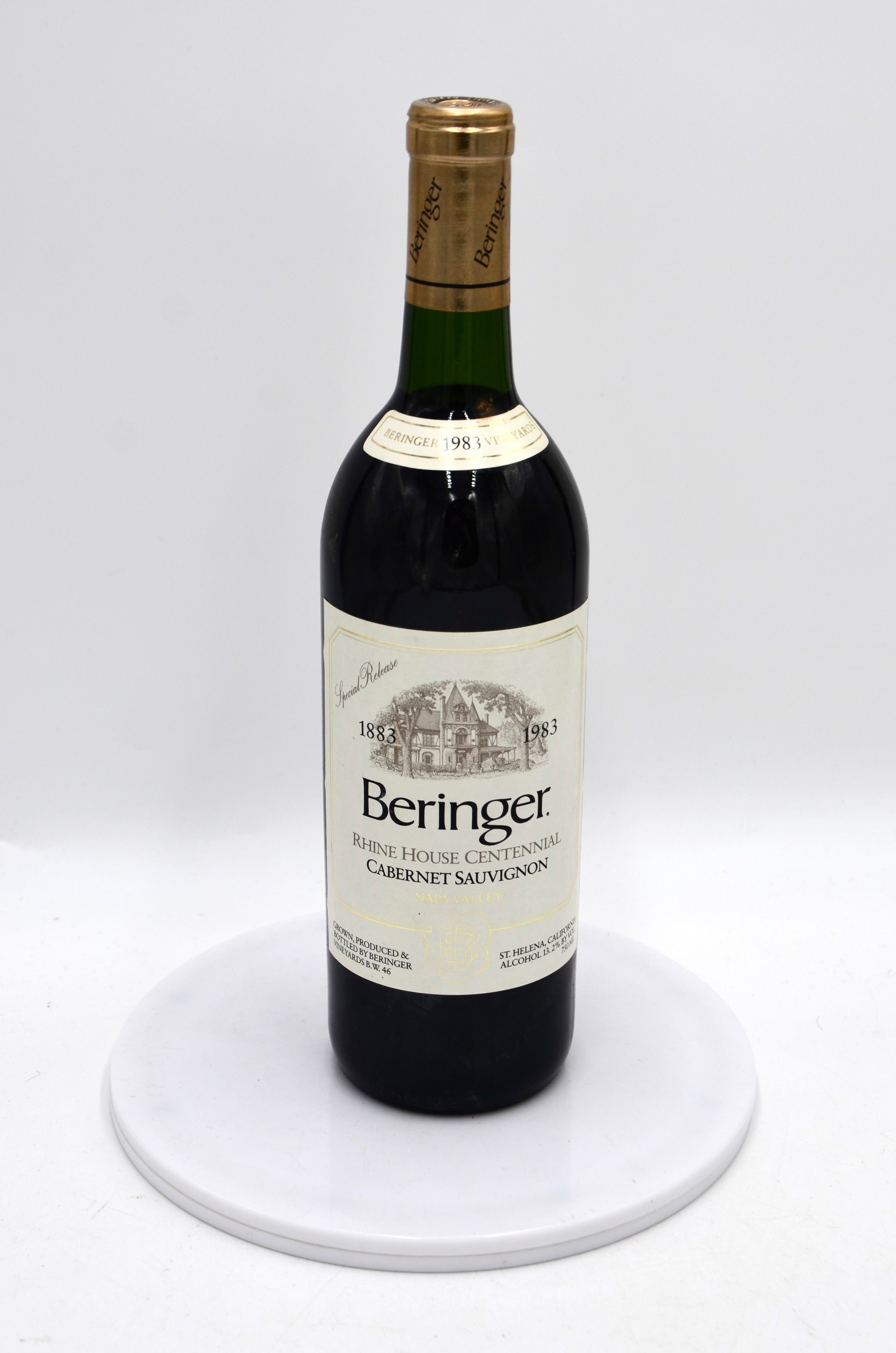 1983 Beringer Vineyards Cabernet Sauvignon, Rhine House Centennial, Napa Valley