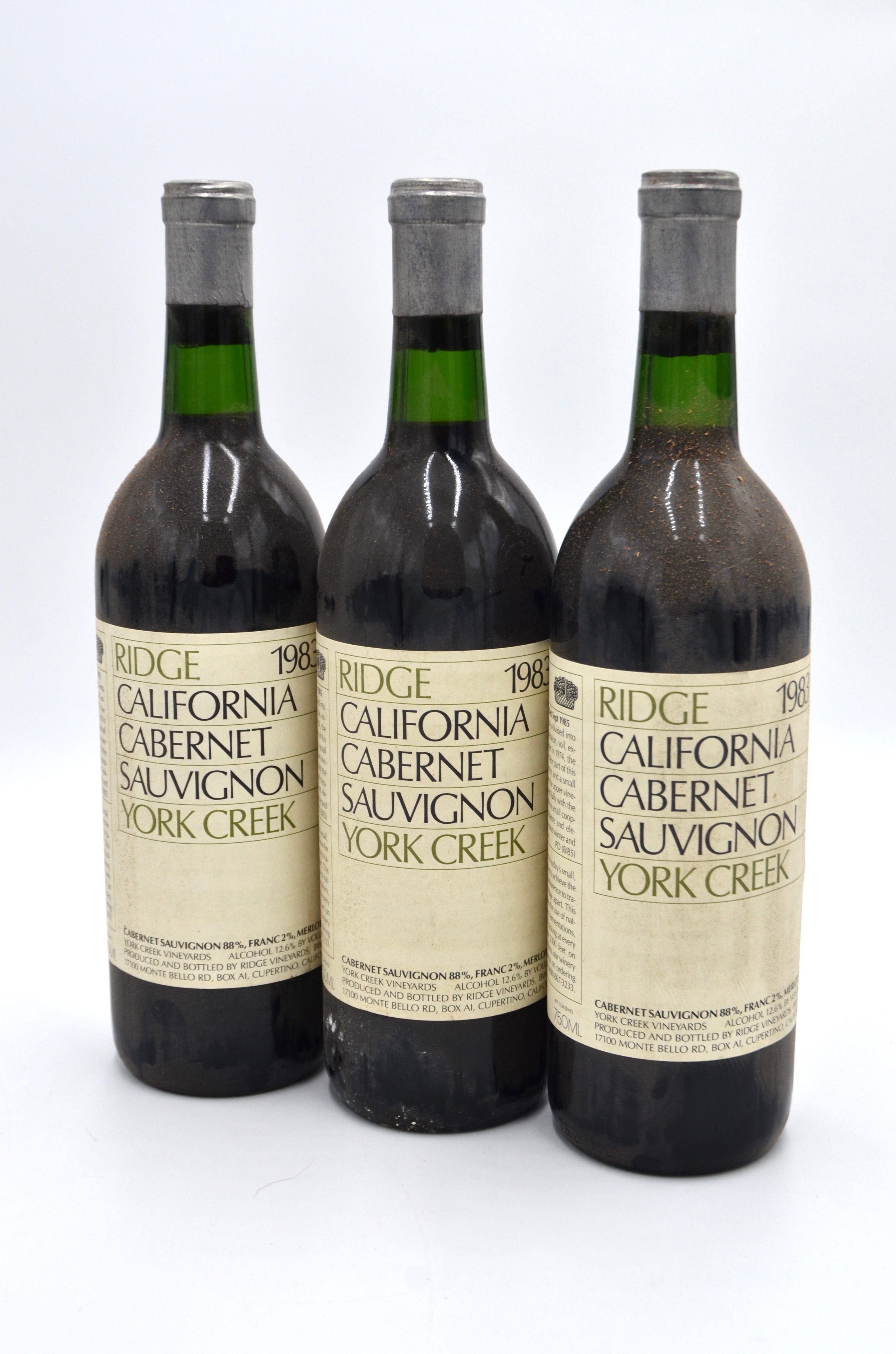 1983 Ridge Vineyards Cabernet Sauvignon, York Creek, Spring Mountain, Napa County