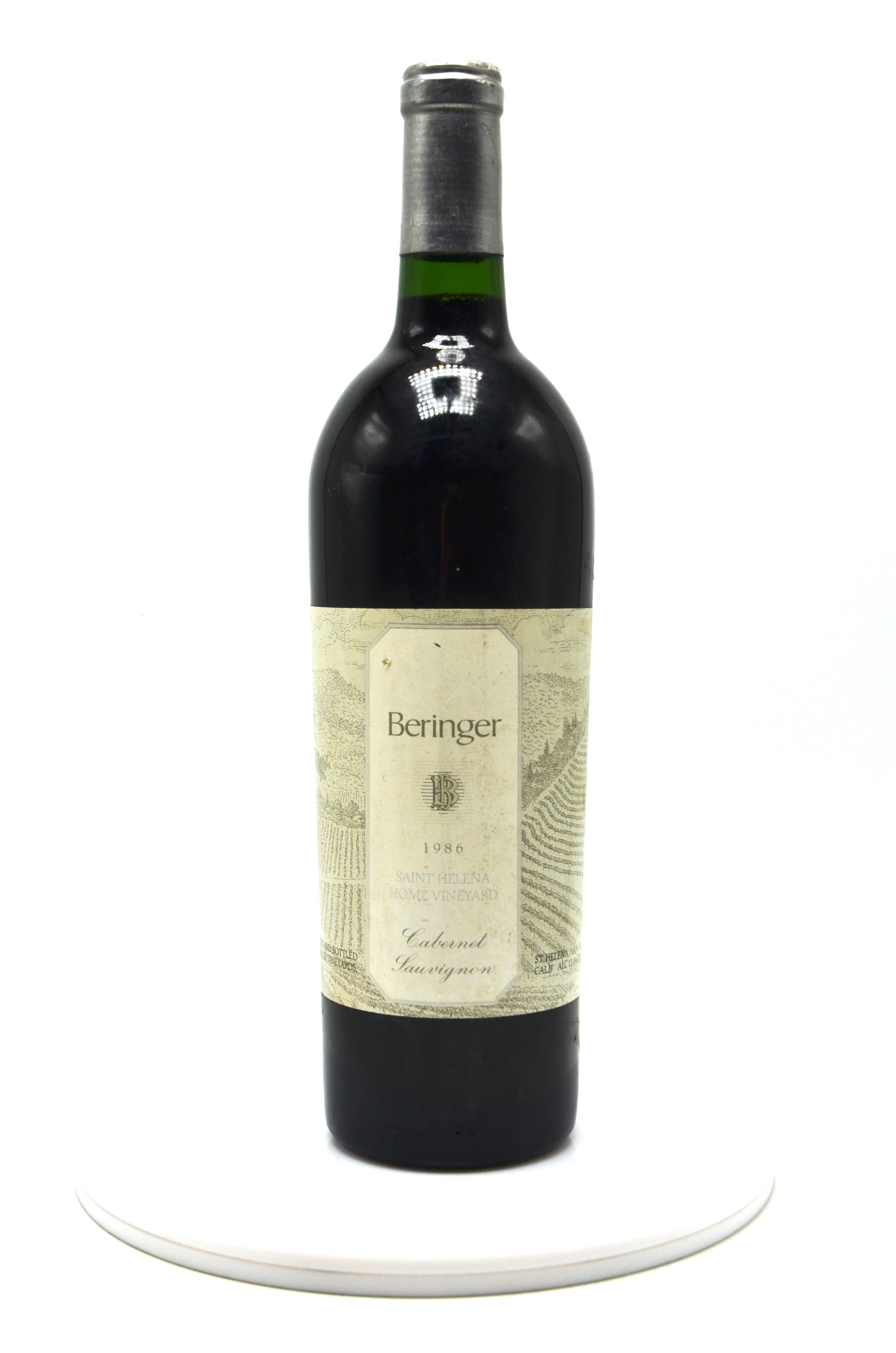 1986 Beringer Cabernet Sauvignon, Home Vineyard, St. Helena, Napa Valley