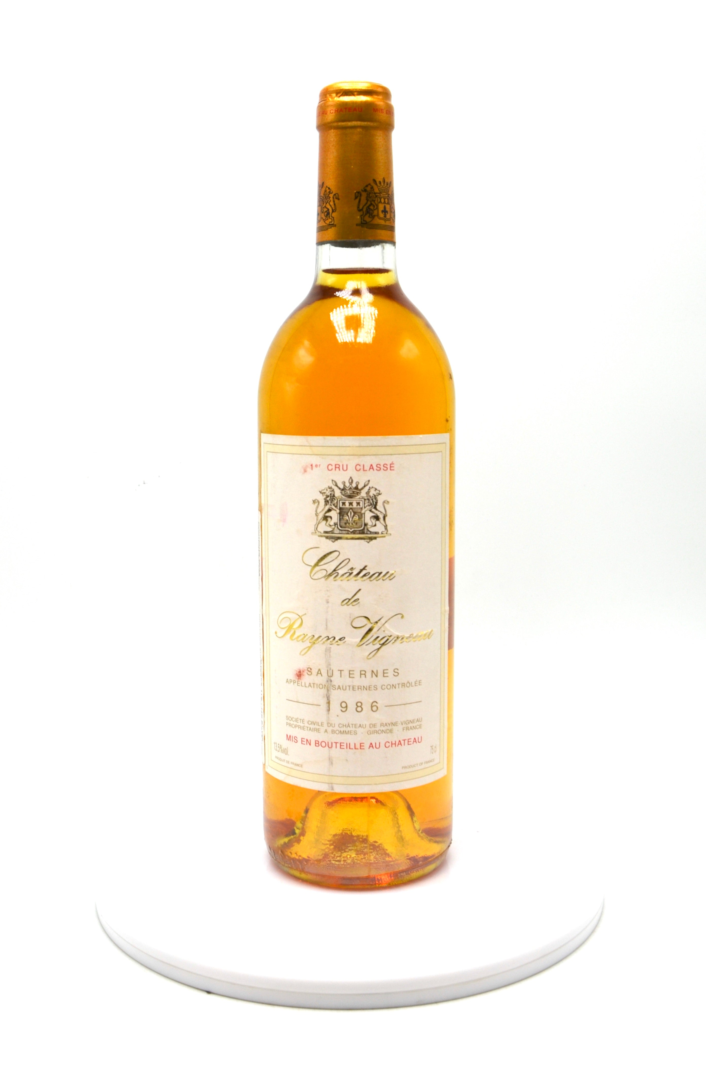 1986 Chateau de Rayne Vigneau, Sauternes