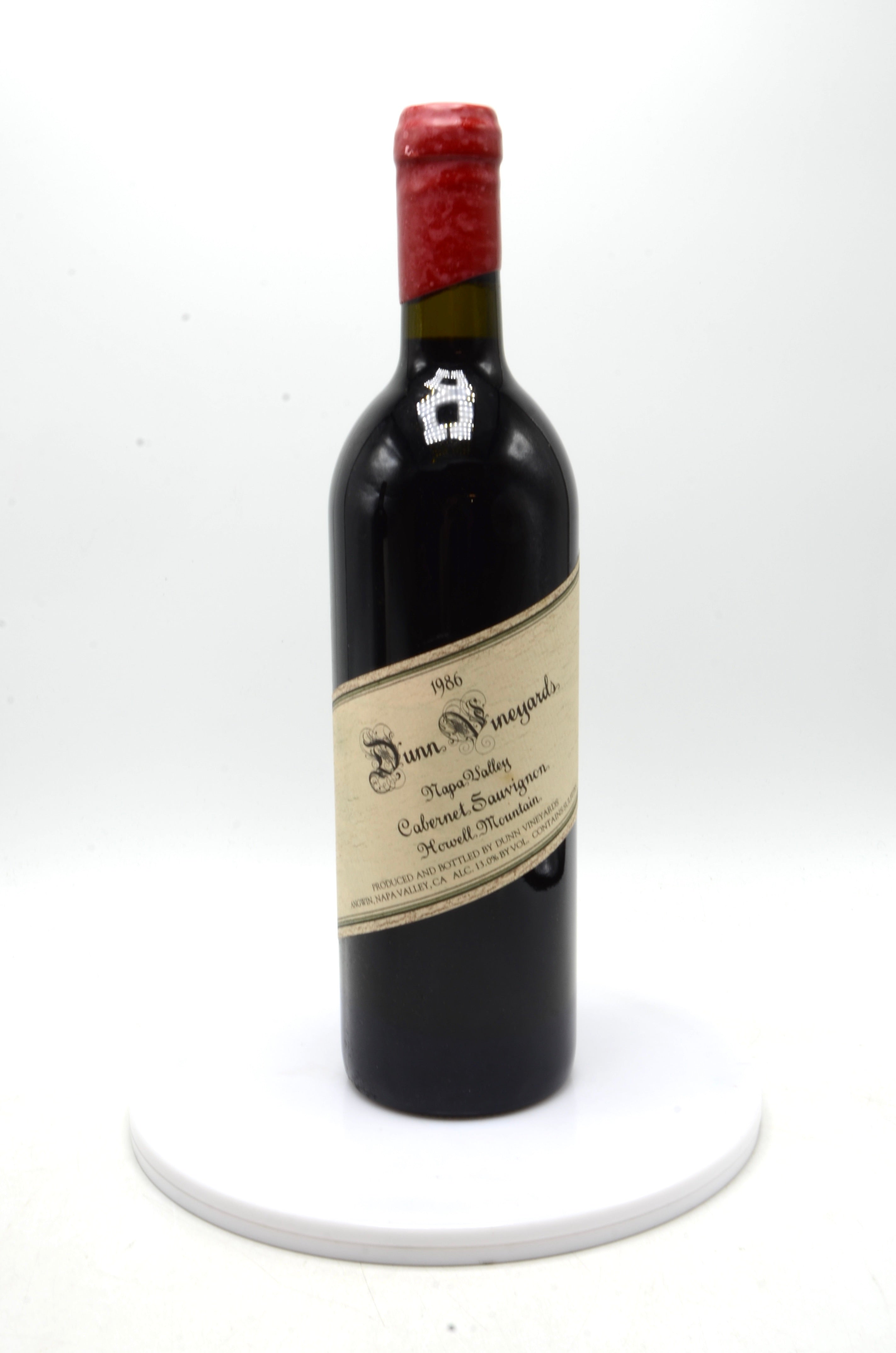 1986 Dunn Vineyards Cabernet Sauvignon, Howell Mountain