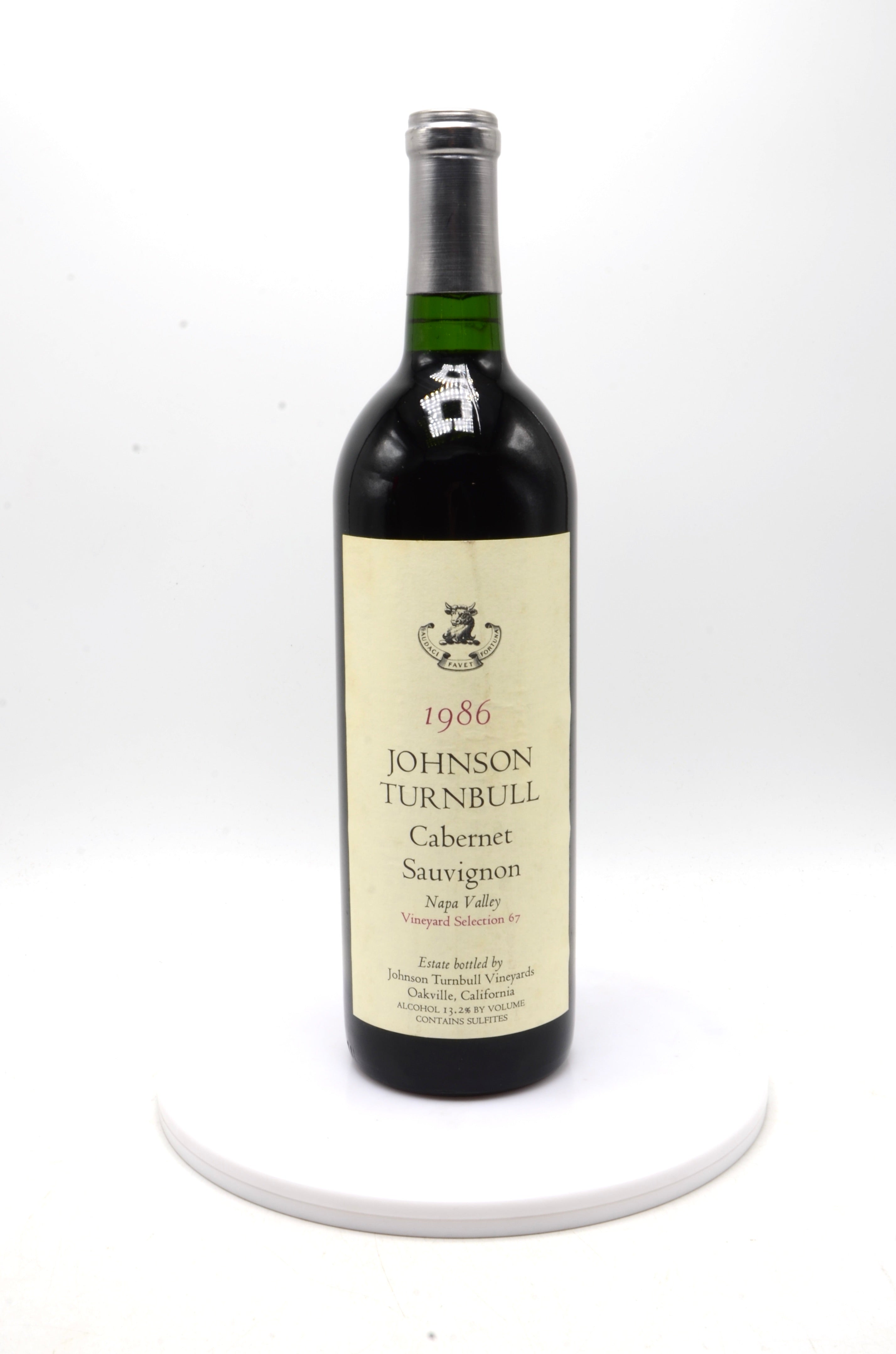 1986 Johnson Turnbull Cabernet Sauvignon, Vineyard Selection 67, Napa Valley