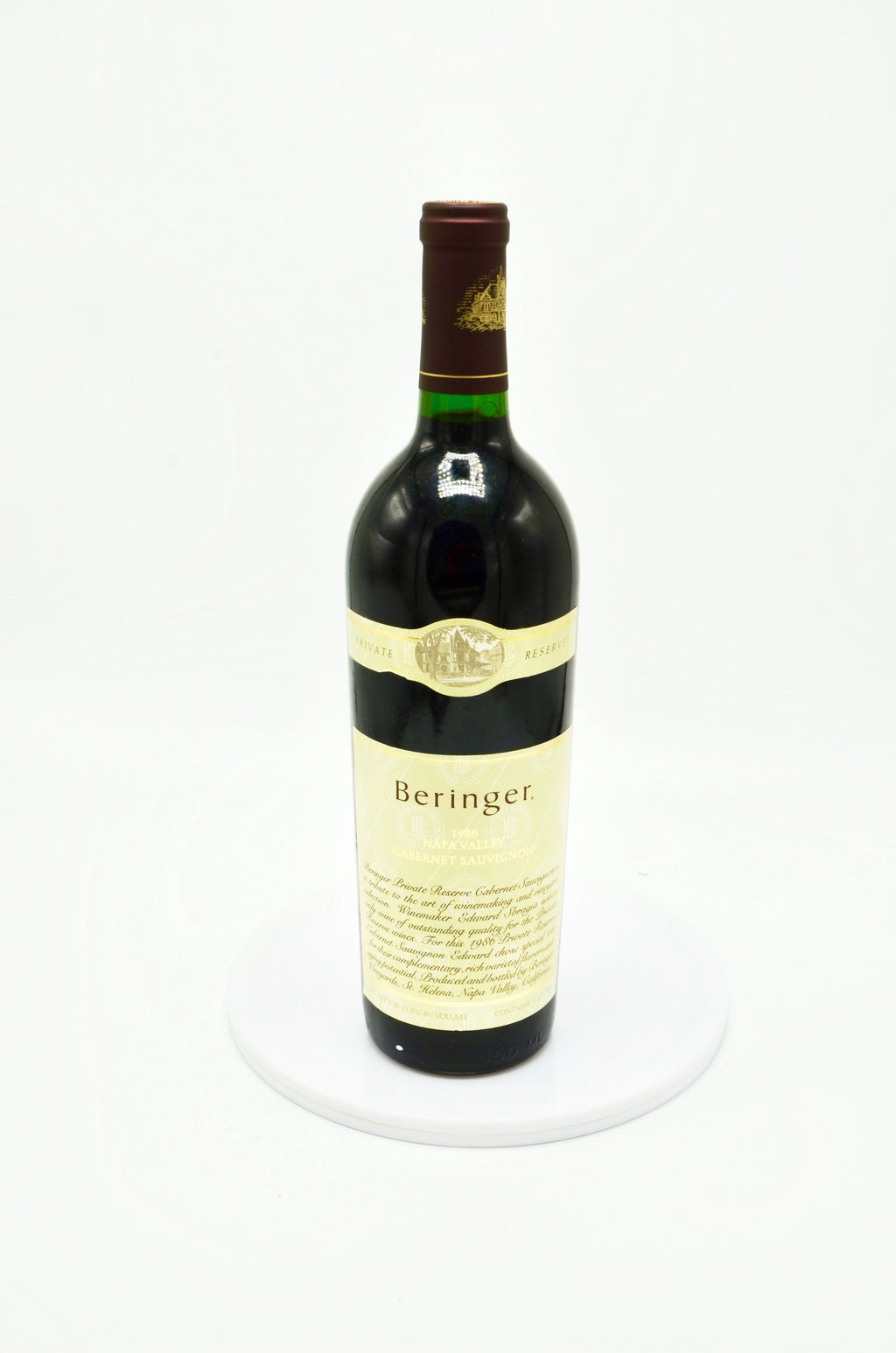 1986 Beringer Vineyards Private Reserve Cabernet Sauvignon, Napa Valley