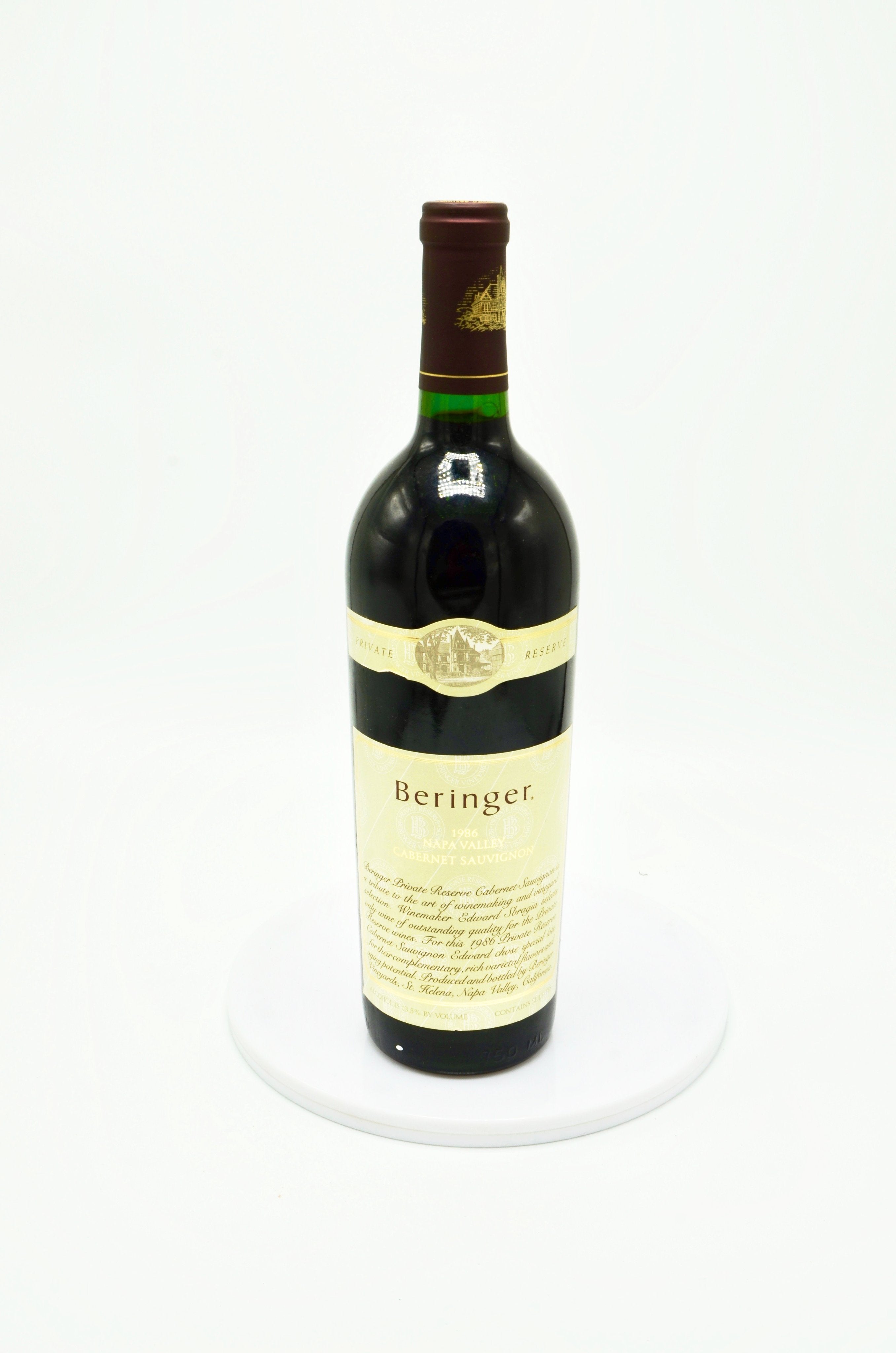 1986 Beringer Vineyards Private Reserve Cabernet Sauvignon, Napa Valley