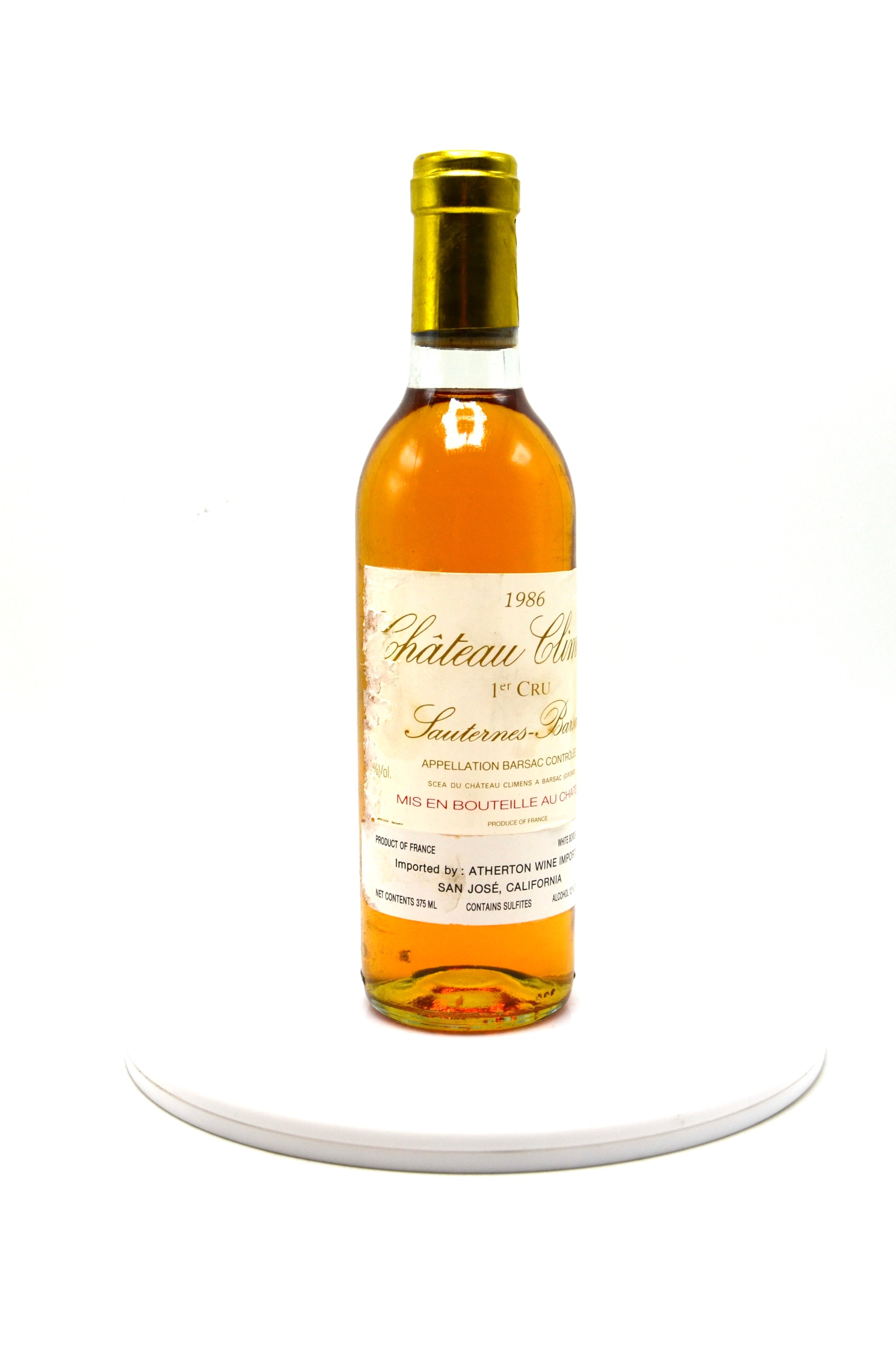 1986 Château Climens, Barsac (half-bottle)