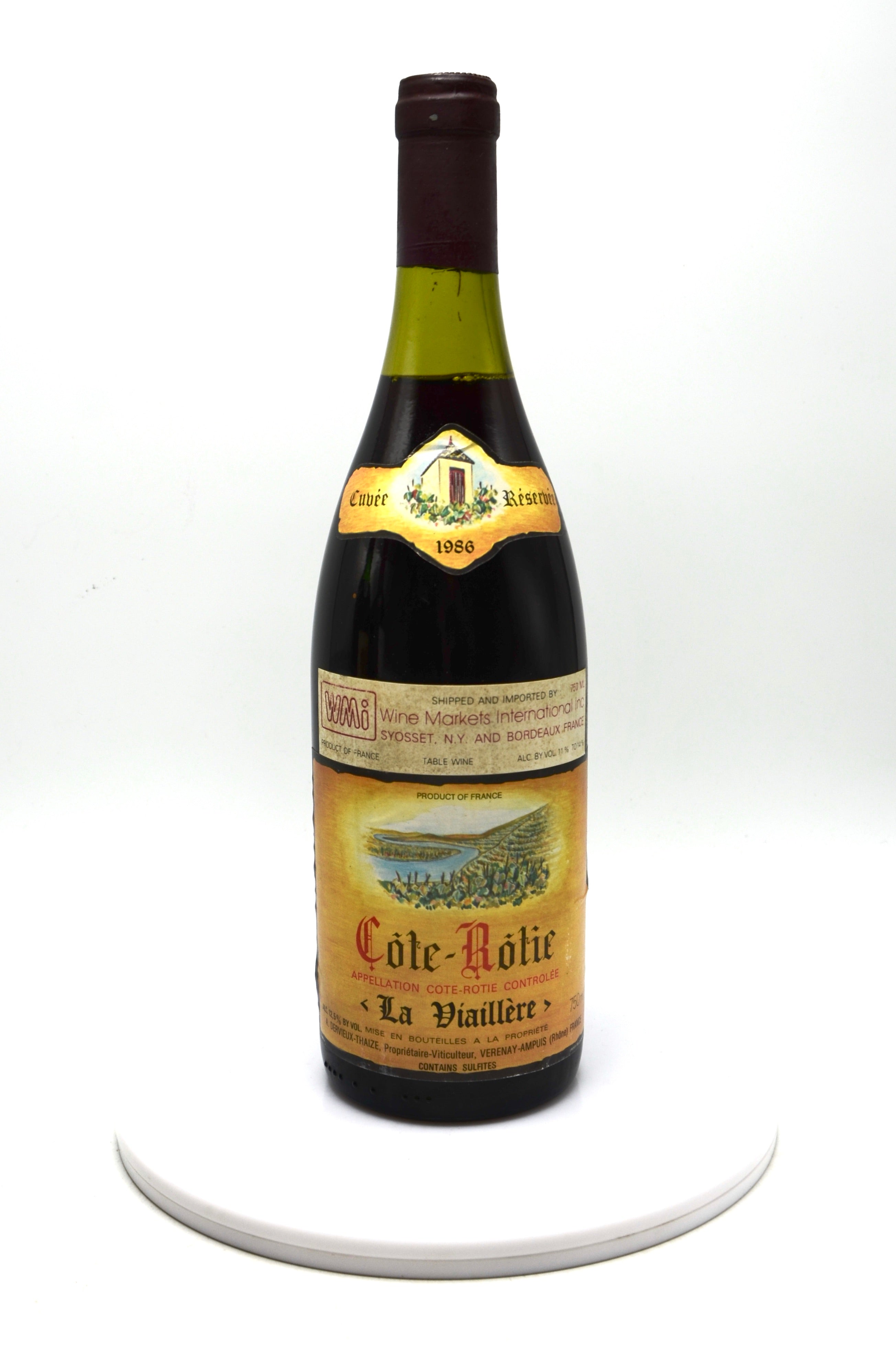 1986 Dervieux-Thaize Cote Rotie, La Viaillere, Cuvee Reservee