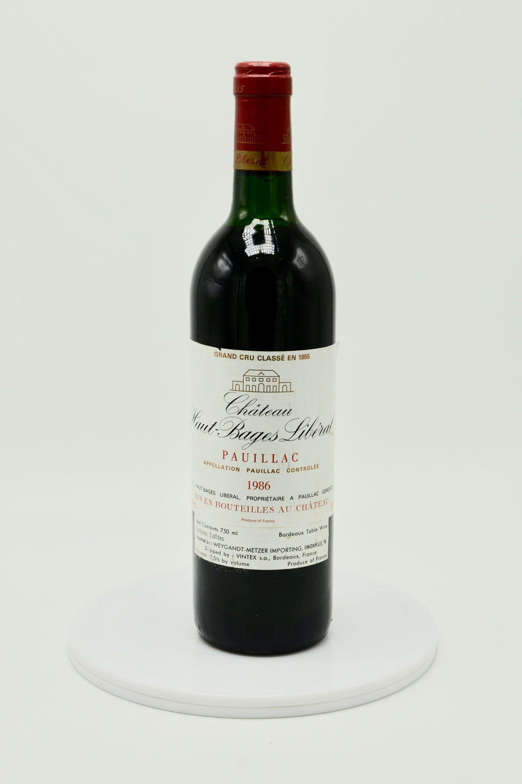 1986 Château Haut Bages Liberal, Pauillac