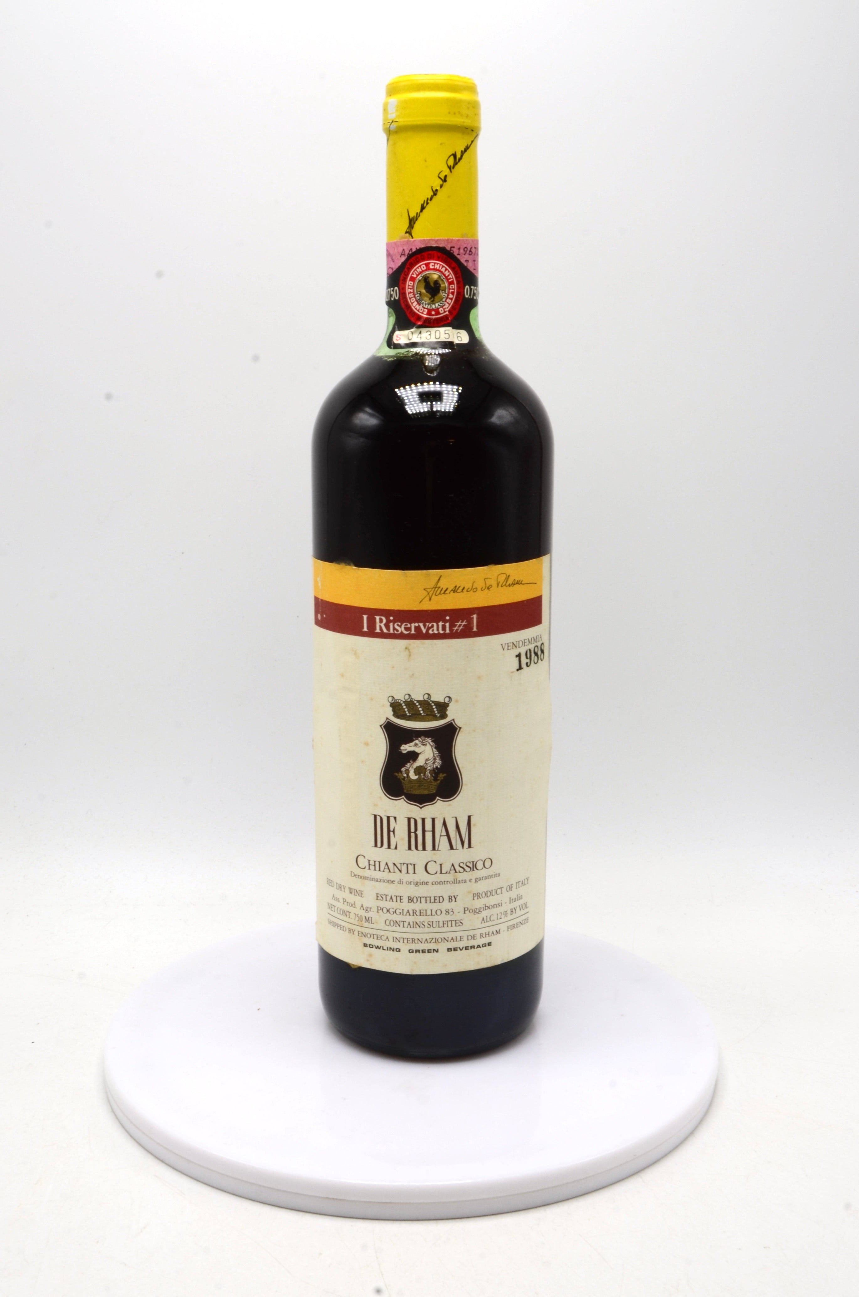 1988 De Rham Chianti Classico Riserva