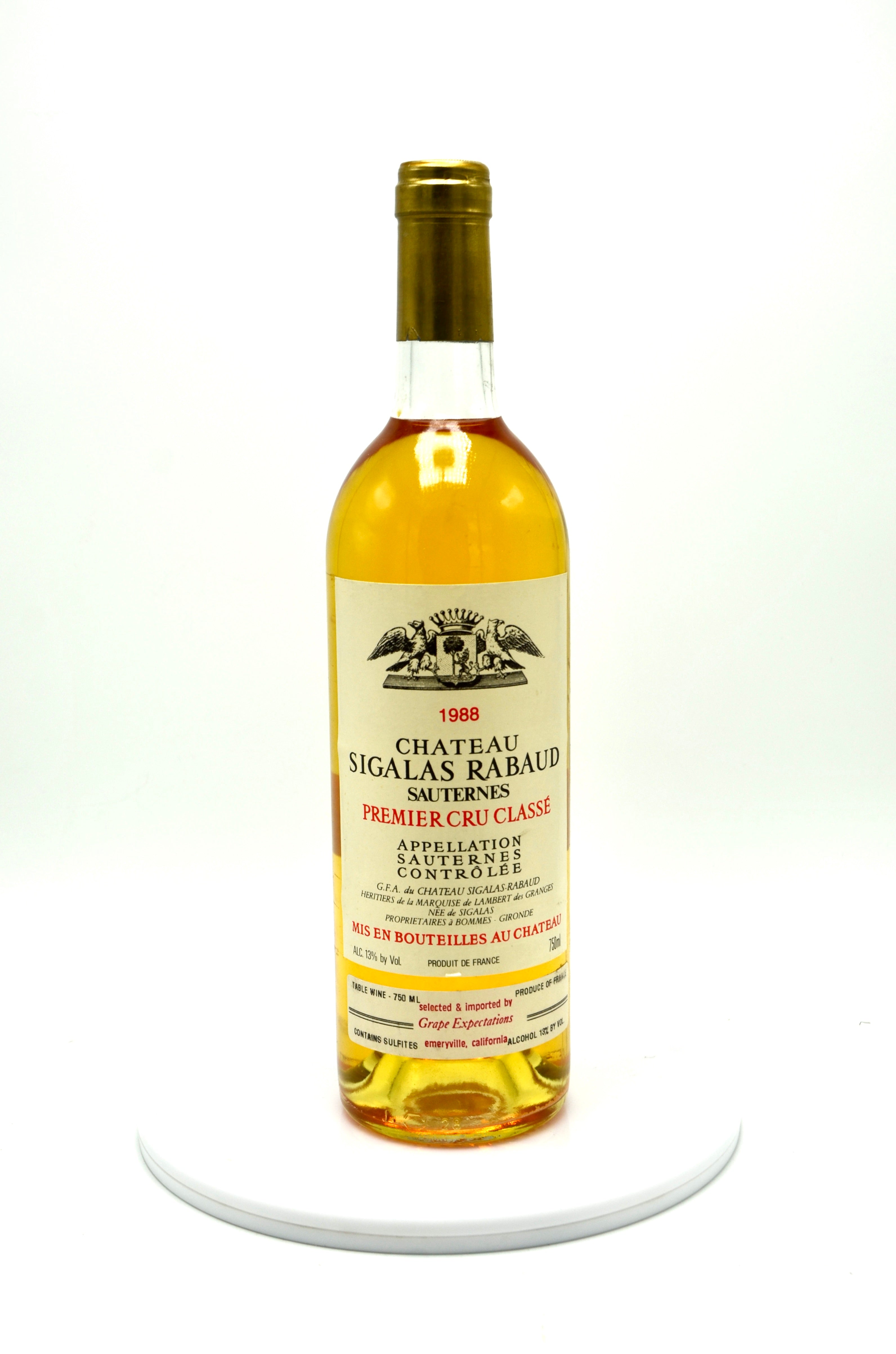 1988 Château Sigalas Rabaud, Sauternes