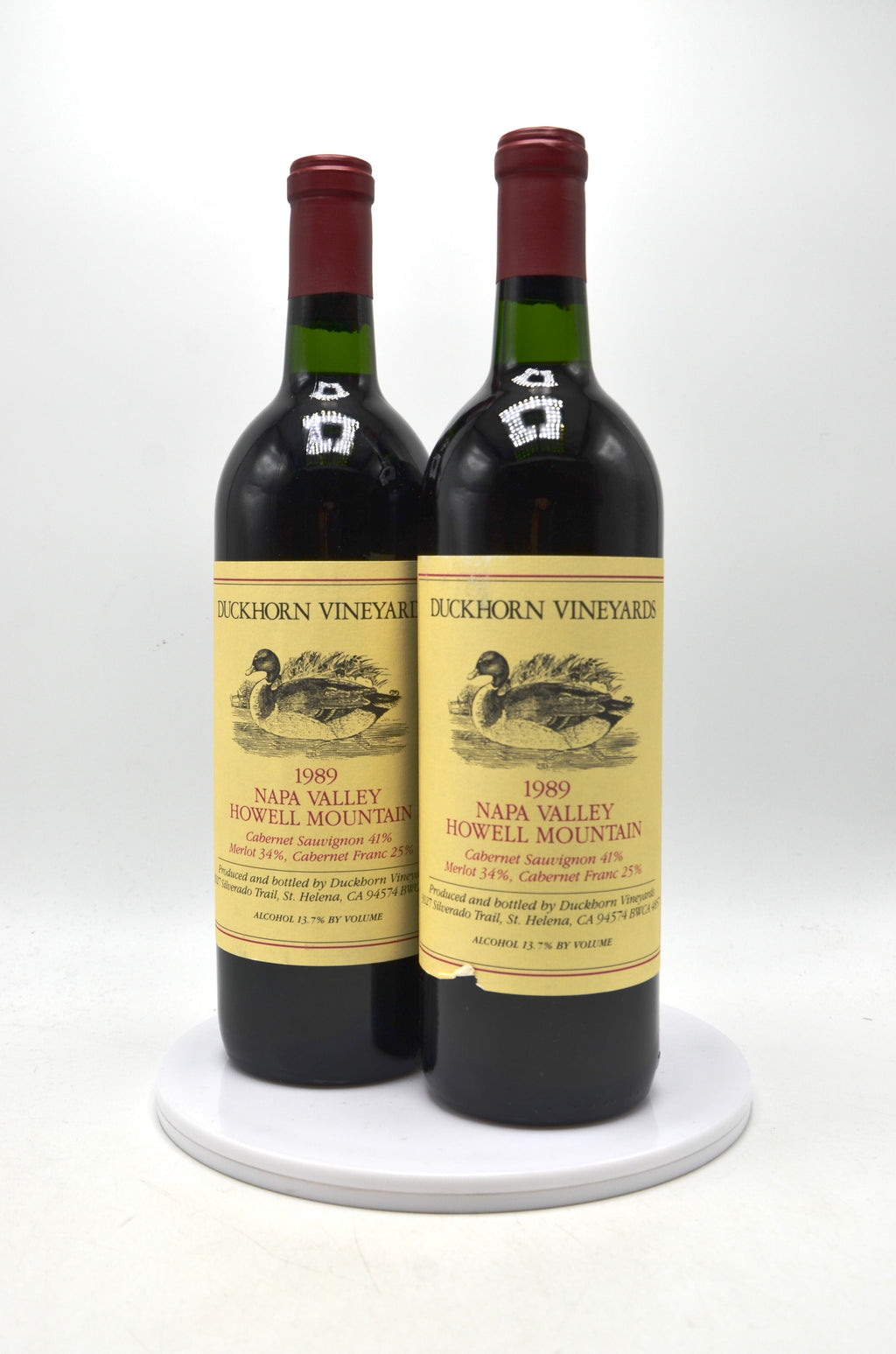 1989 Duckhorn Vineyards Red Wine, Howell Mountain