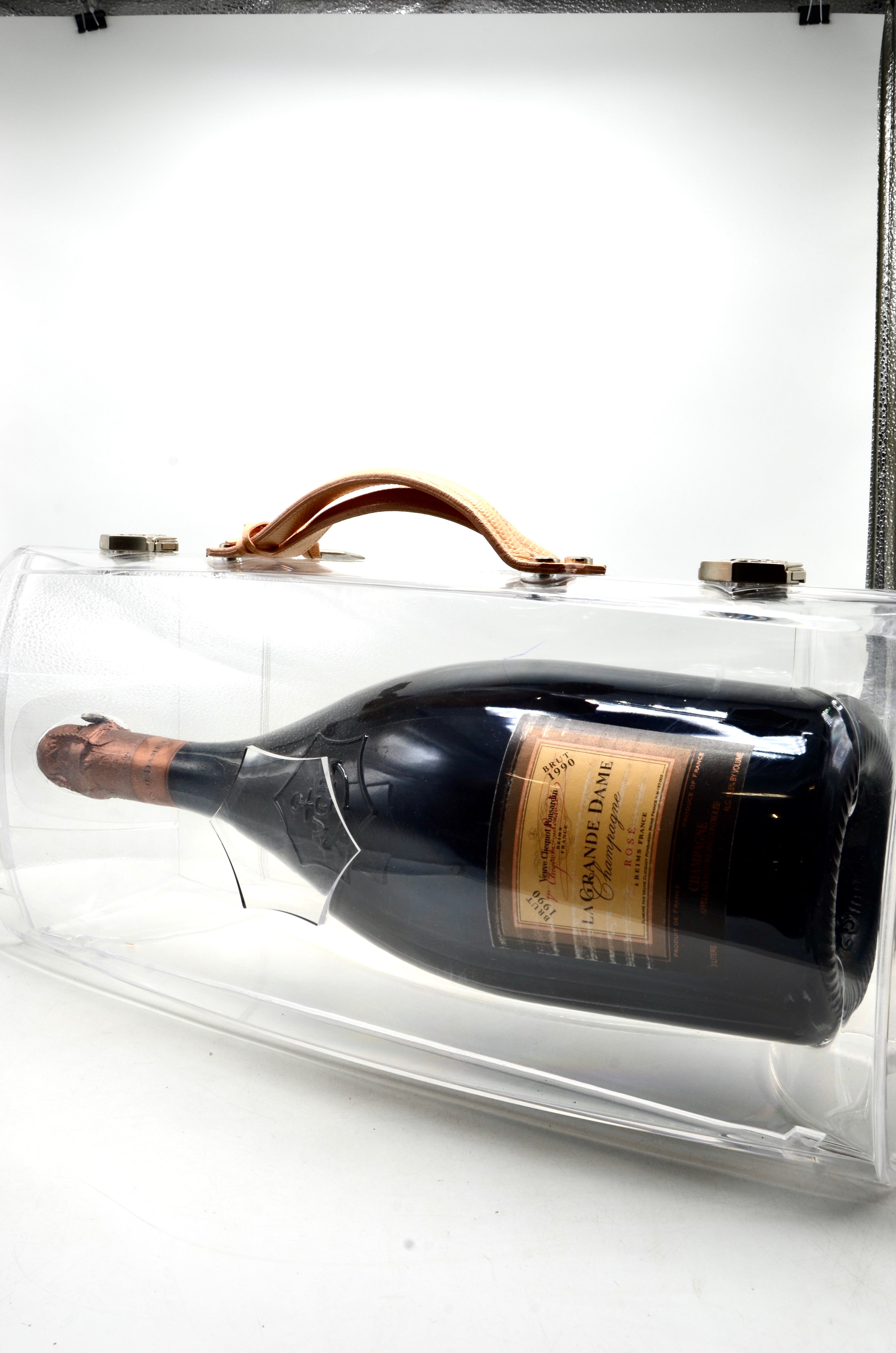 1990 Veuve Clicquot Vintage Brut Rose Champagne, La Grande Dame Rosé (double-magnum) [Hand Bag gift box]
