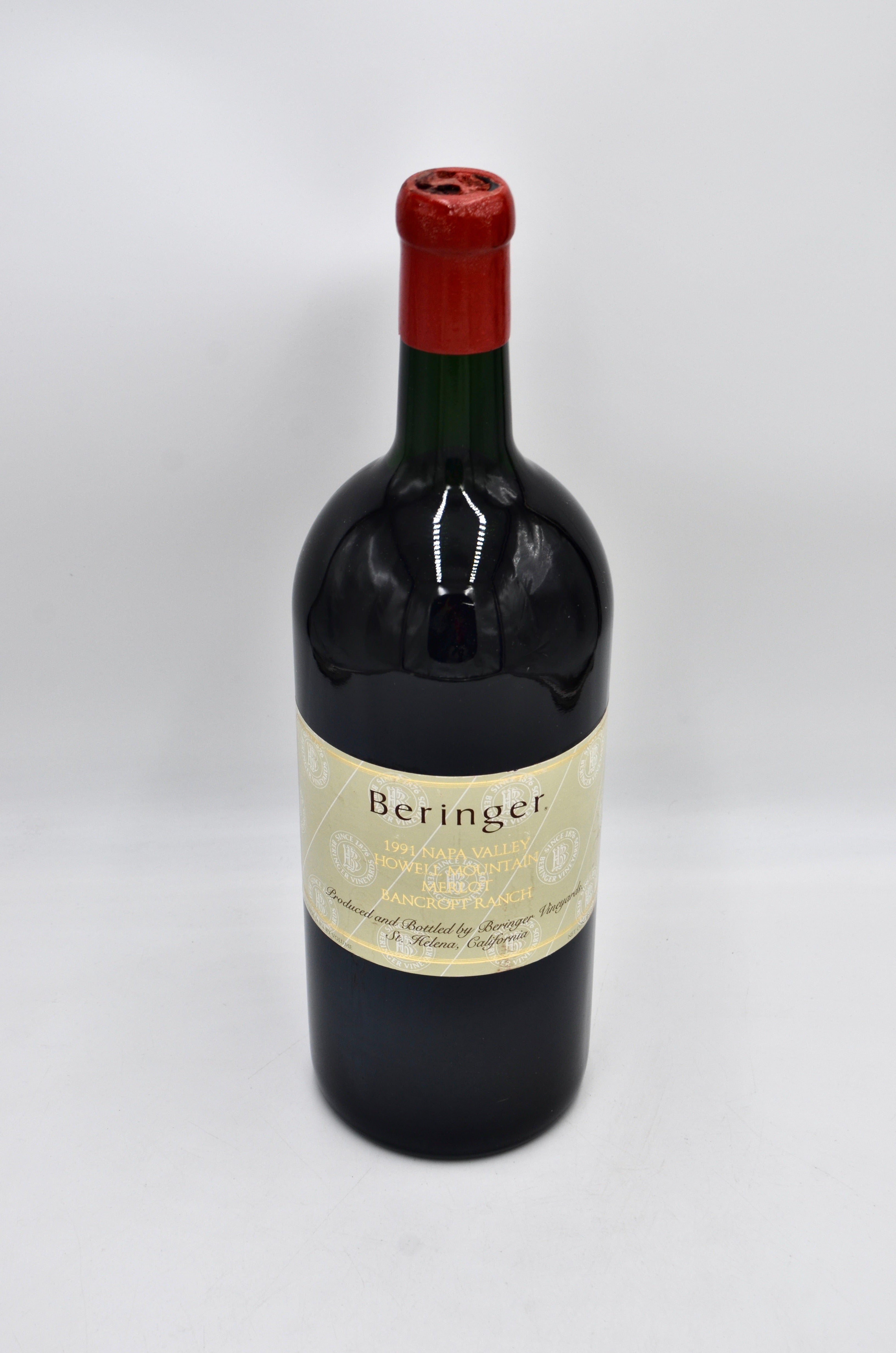 1991 Beringer Vineyards Merlot, Bancroft Ranch, Howell Mountain (double-magnum)