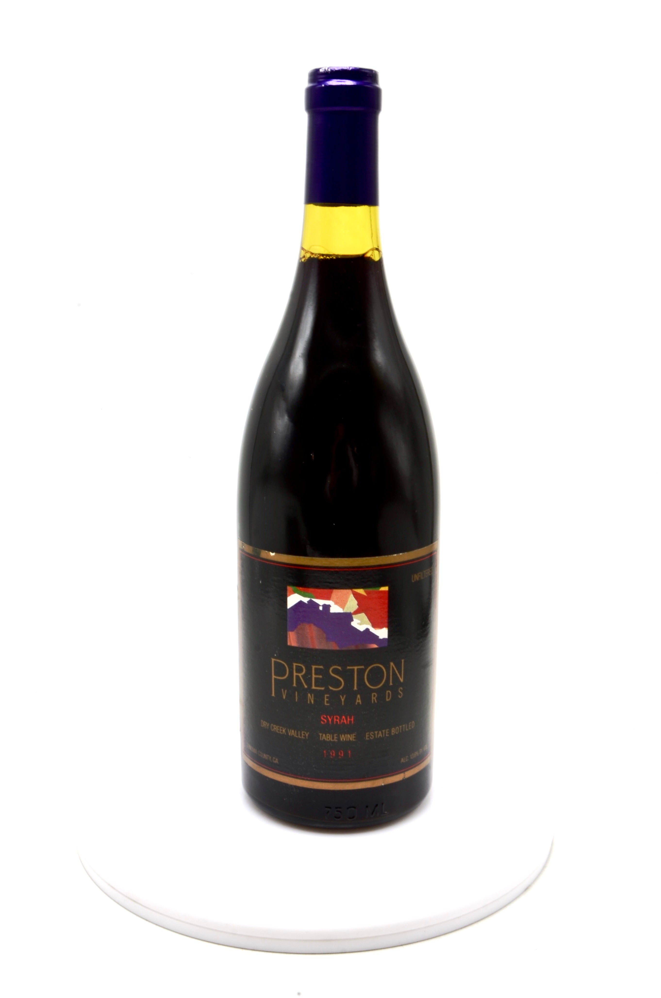 1991 Preston Vineyards Syrah, Dry Creek Valley, Sonoma County