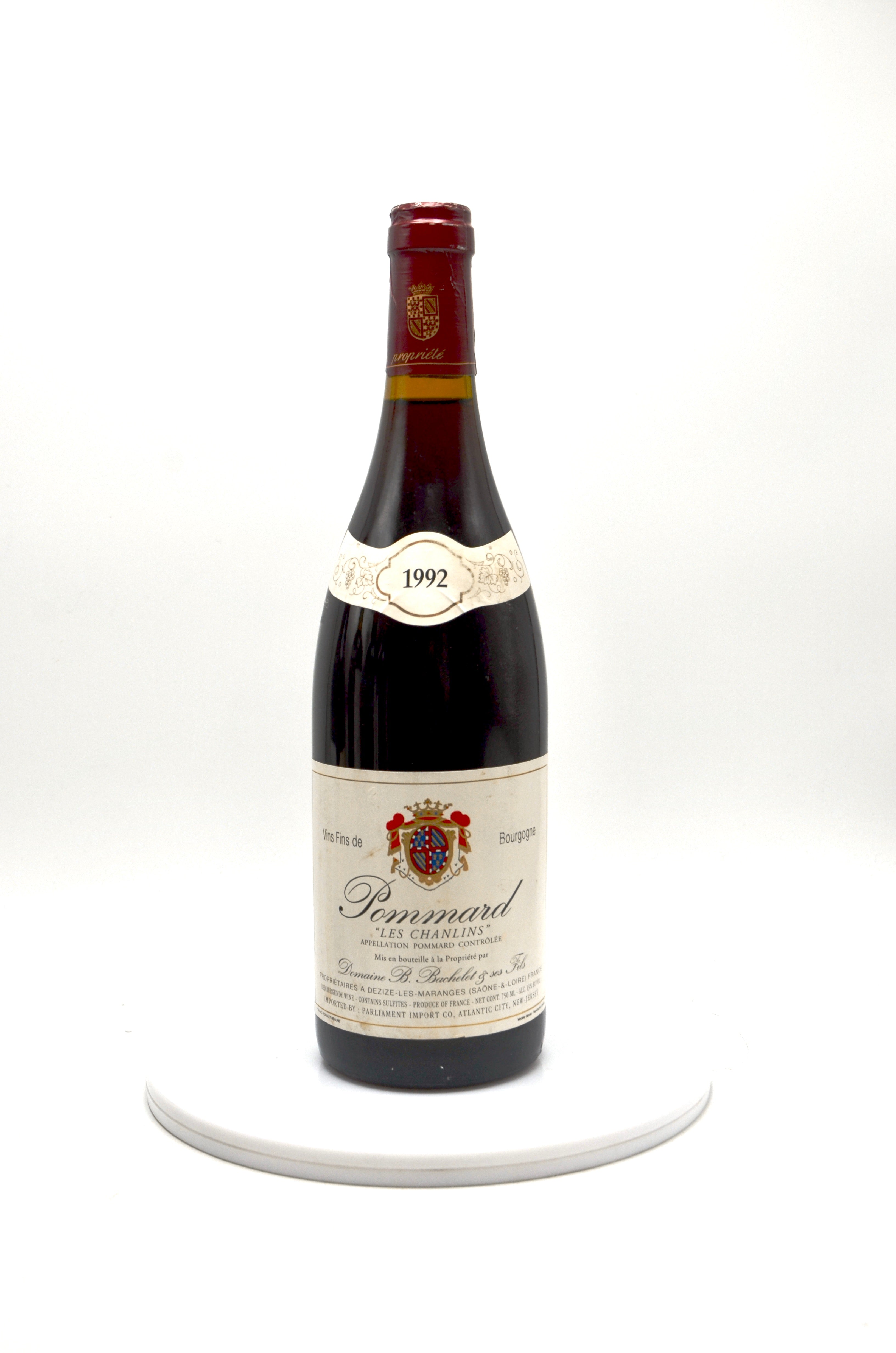 1992 Domaine Bertrand Bachelet Pommard Les Chanlins, Cote de Beaune